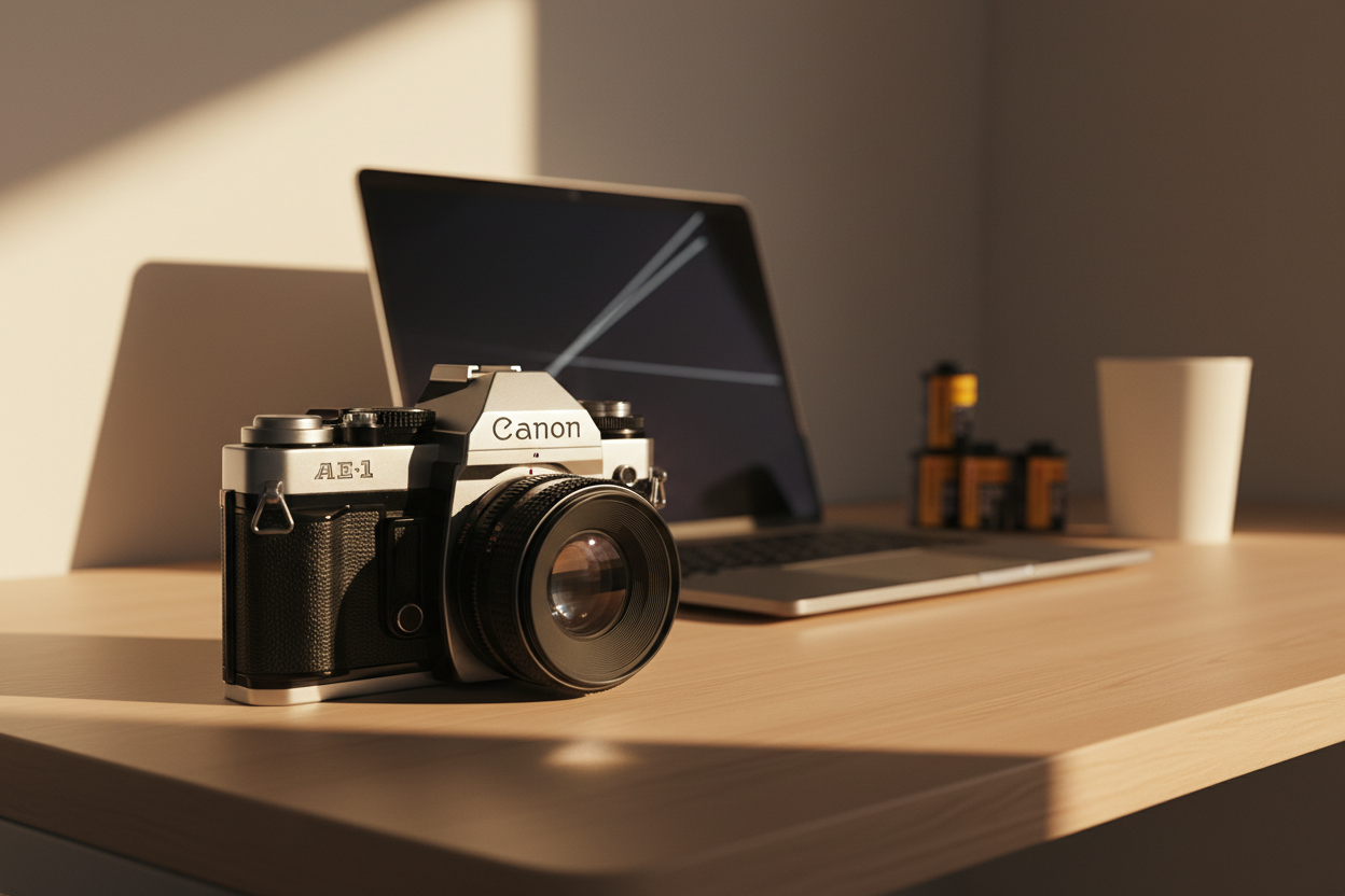 CANON　AE1 ヴィンテージカメラ Amazon.com : Canon AE-1 Program 35mm SLR Film Camera Kit 50mm MF