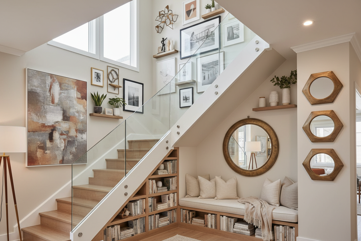 Maximizing Unused Space: Creative Ideas for Staircase and Wall Decor ...
