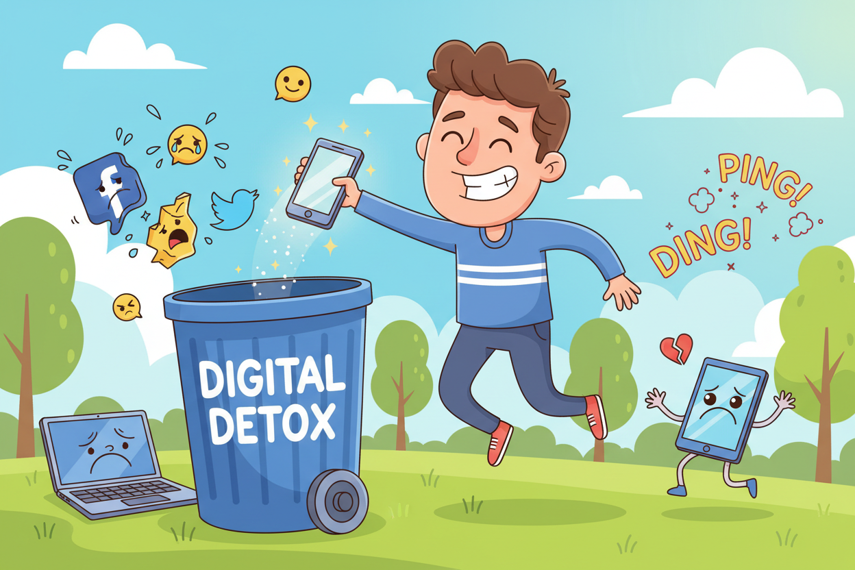 Image showcasing Unplugged and Unfiltered: The Hilarious Guide to Digital Detox and San ...