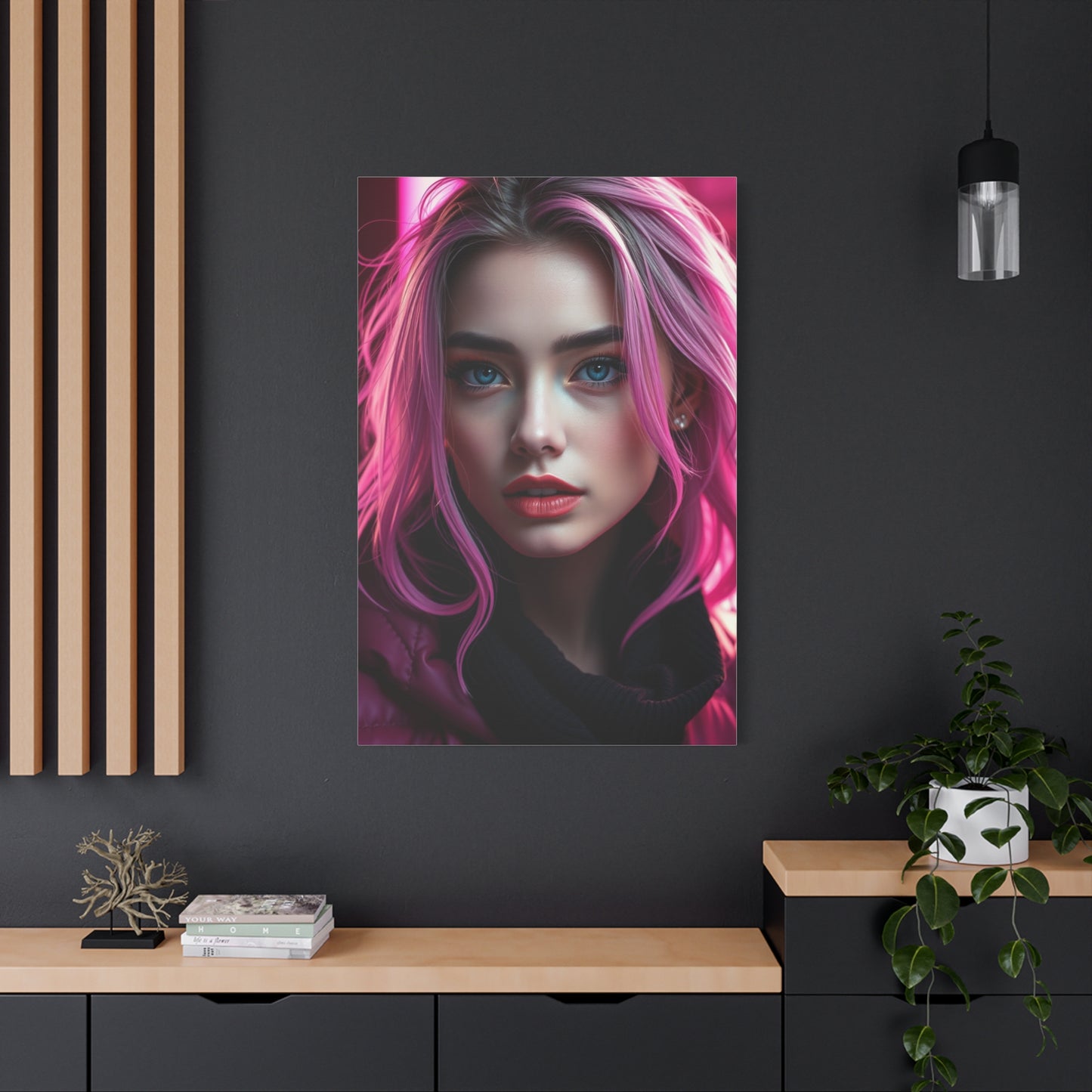 Chic Fuchsia Tapestry Wall Art & Canvas Print