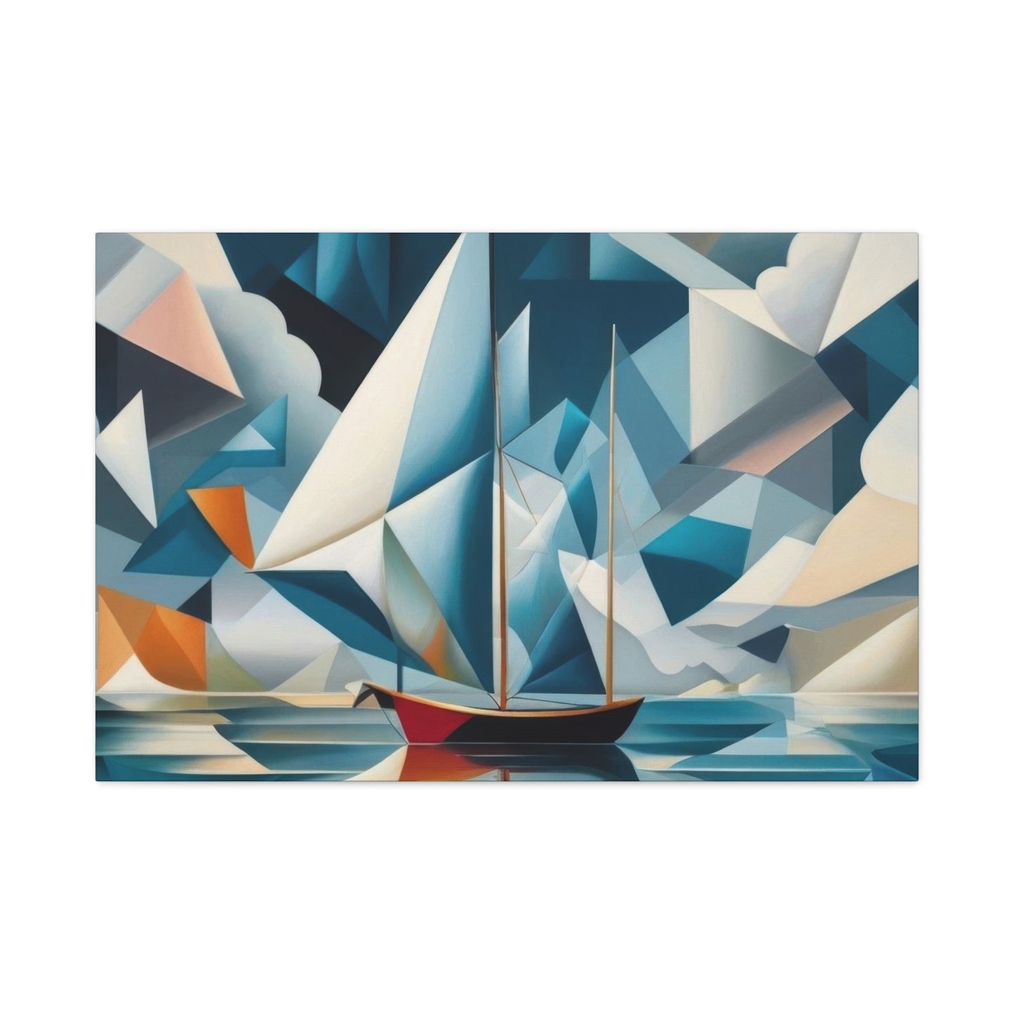 Boat In Water Cubism Wall Art & Canvas Prints