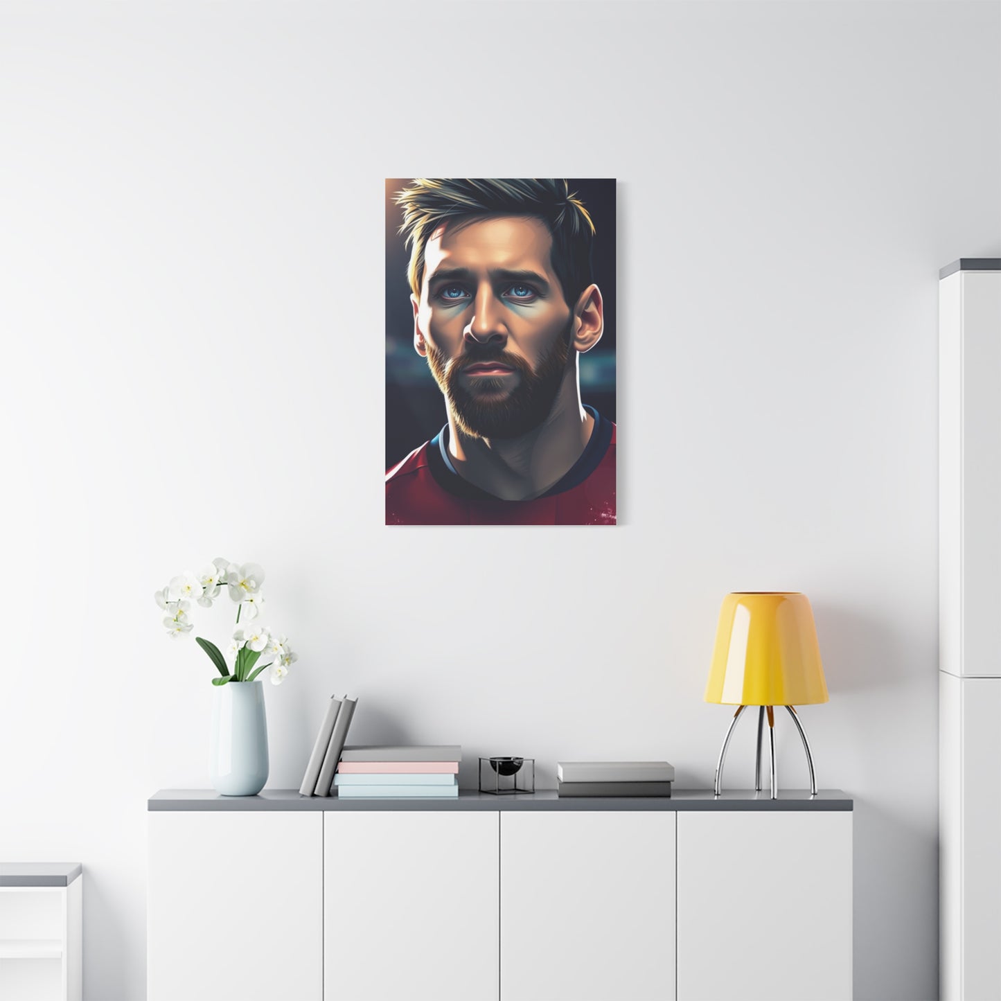 Lionel Messi Illustration Art Premium Canvas 16 Wall Art & Canvas Print