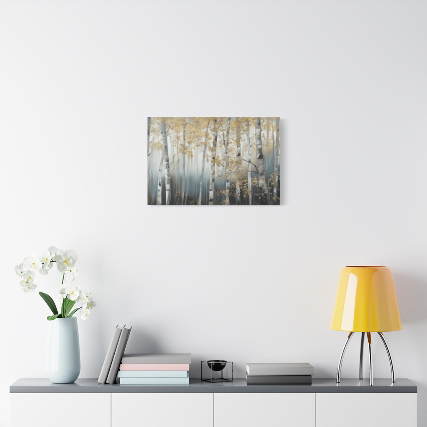 Close Birch Trees Painting Wall Art & Canvas Prints