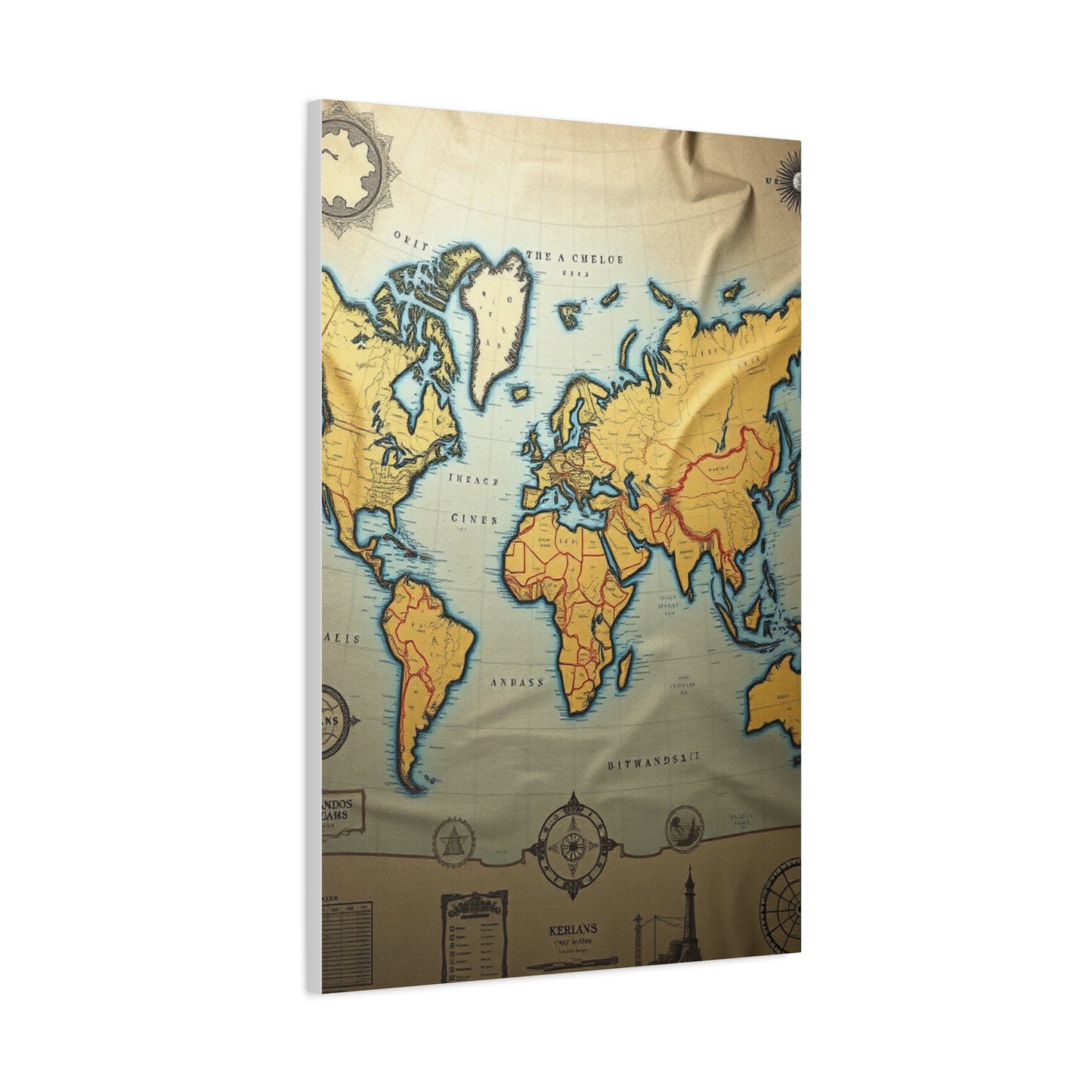 Masterpiece Antique Maps Art Vision Wall Art & Canvas Print