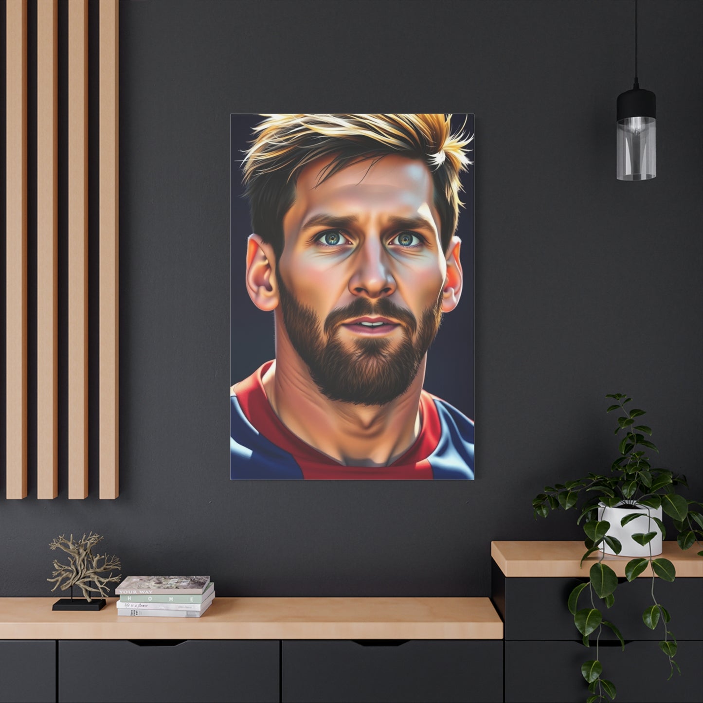 Lionel Messi Illustration Art Premium Canvas 19 Wall Art & Canvas Print