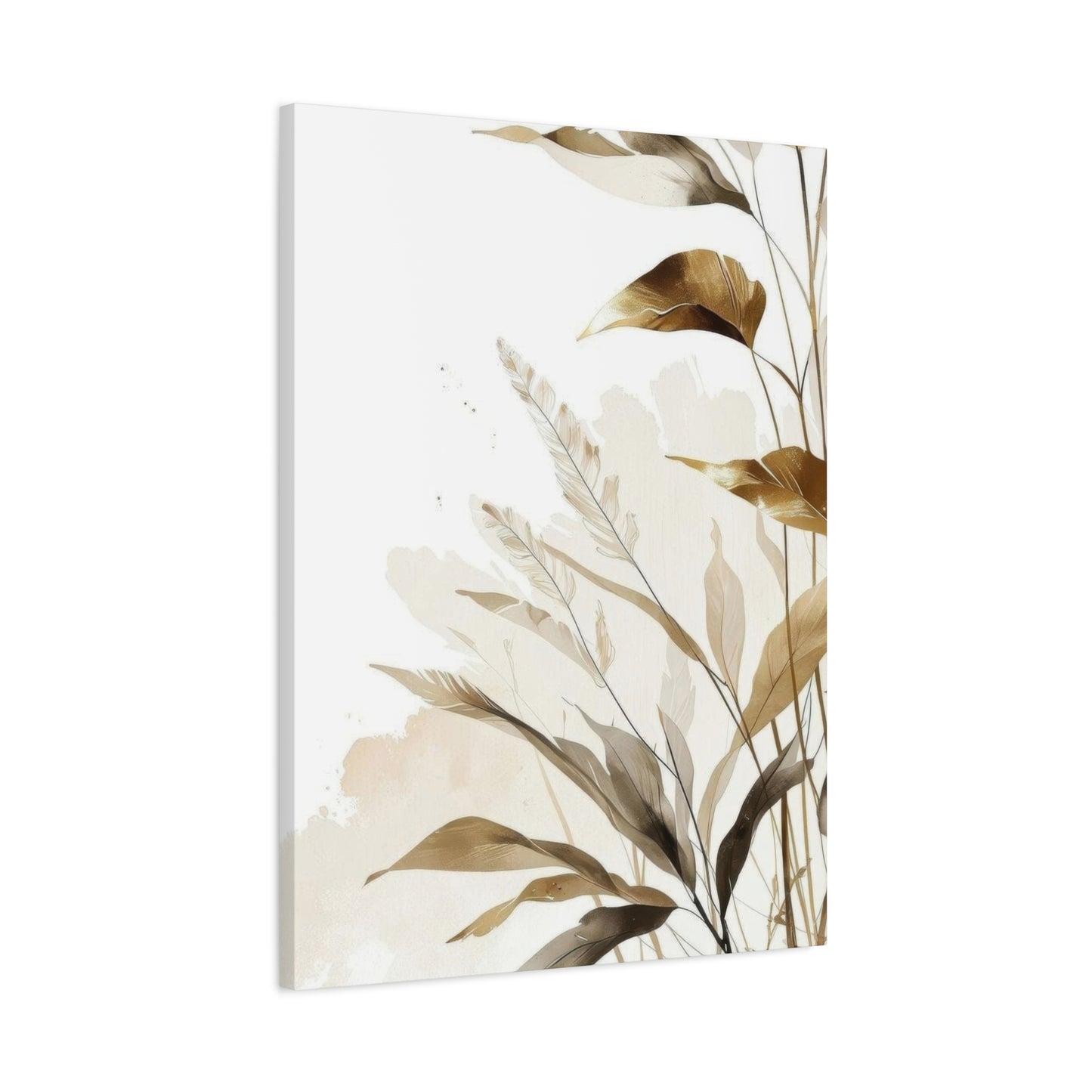Golden Leaves and Feathers Wall Art & Canvas Prints