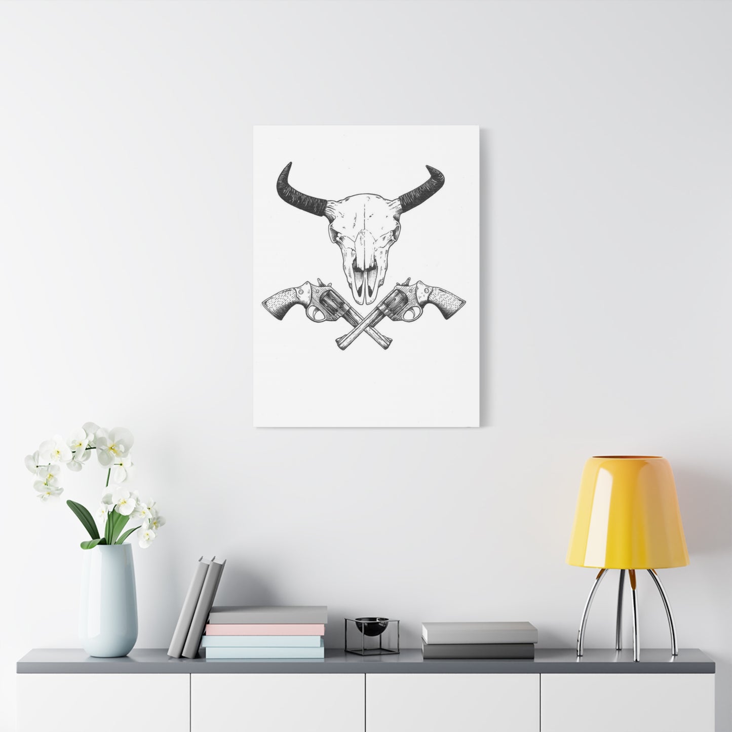 Gun Sketch Wall Art & Canvas Prints