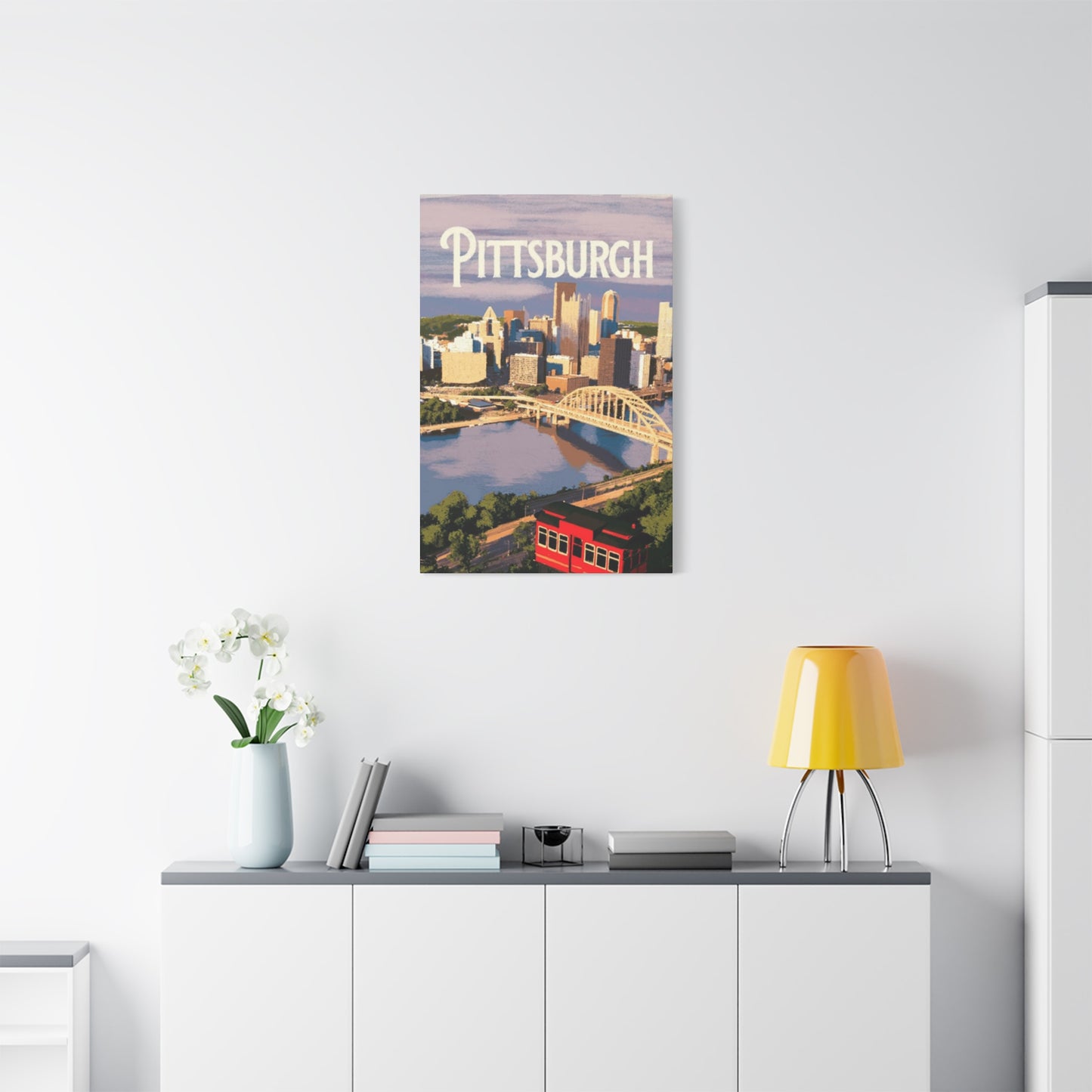 Pittsburgh Bridge & River Poster Wall Art & Canvas Prints