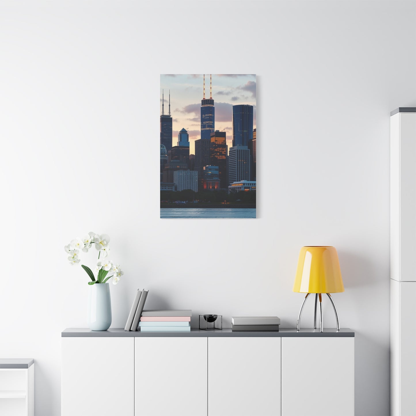 Chicago Skylines Art Canvas Art 5 Wall Art & Canvas Print