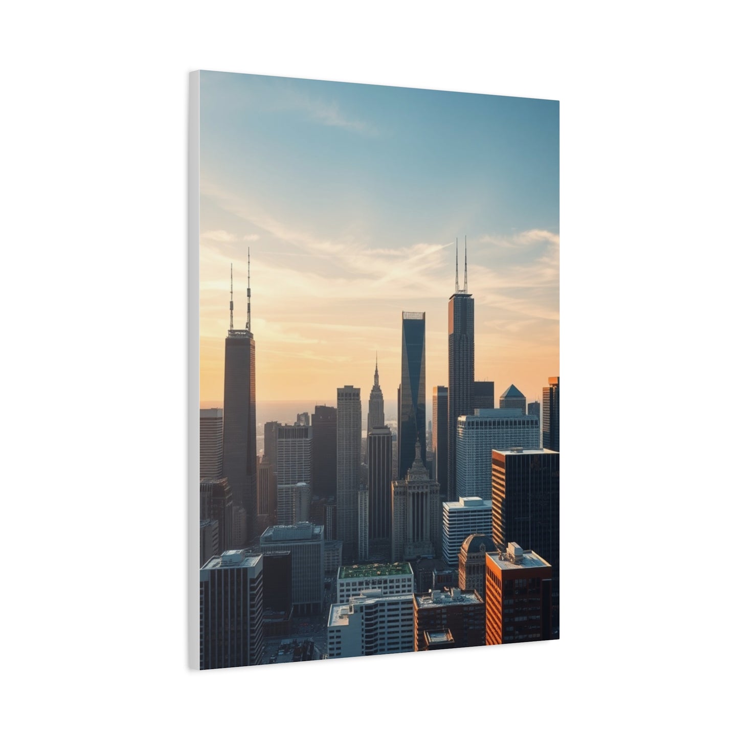 Chicago Skylines Art Canvas Art 2 Wall Art & Canvas Print