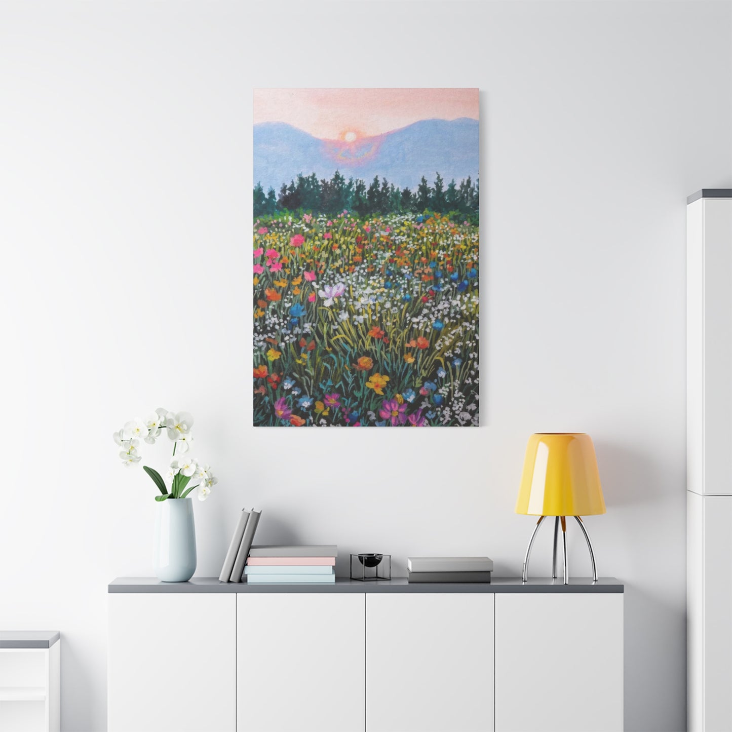 Colorful Flower Fields Colorful Wall Art & Canvas Prints