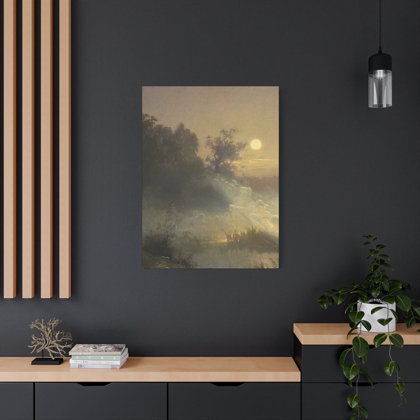 Dark Foggy Moonlit Wall Art & Canvas Prints