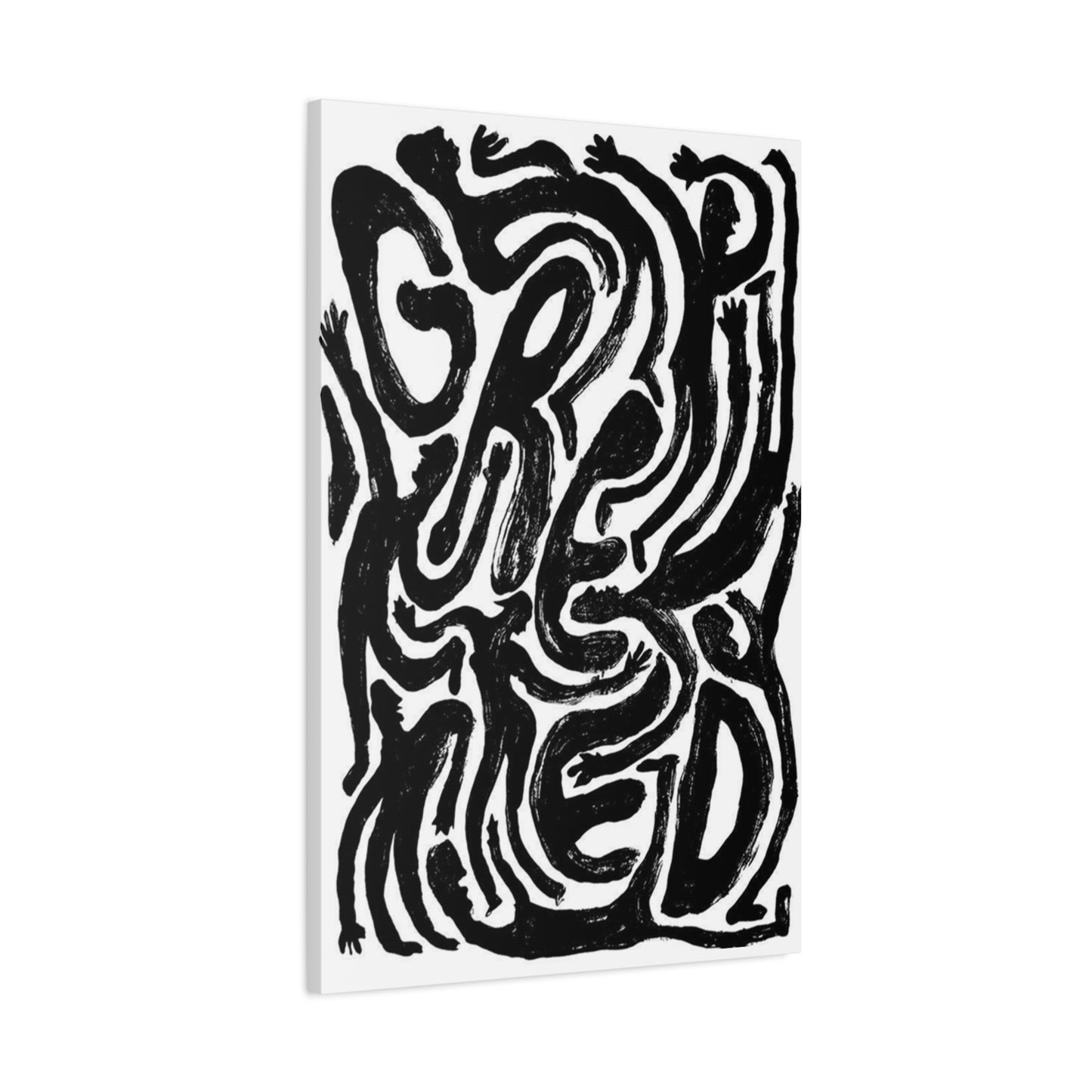 Black & White Greed Wall Art & Canvas Prints