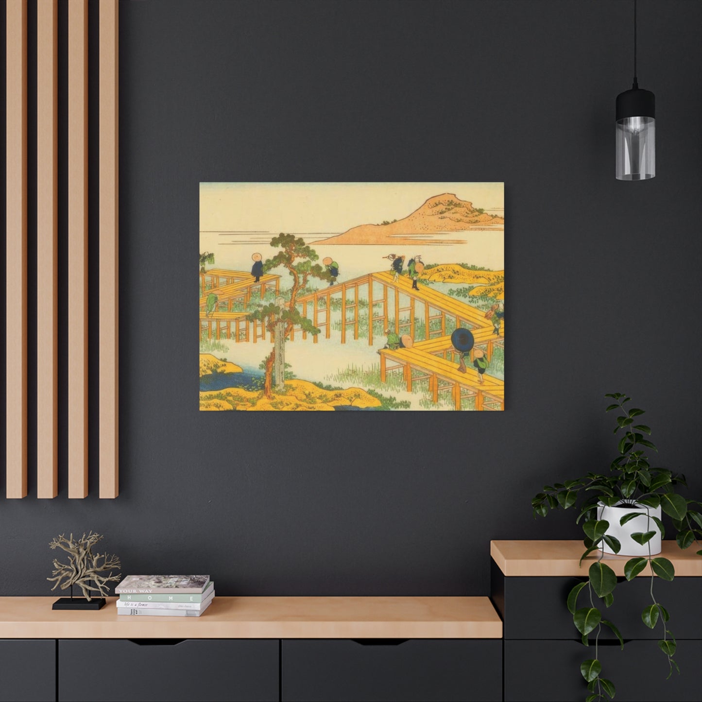Katsushika Hokusai Ancient View Of Yatsuhashi In Mikawa Province Wall Art & Canvas Prints