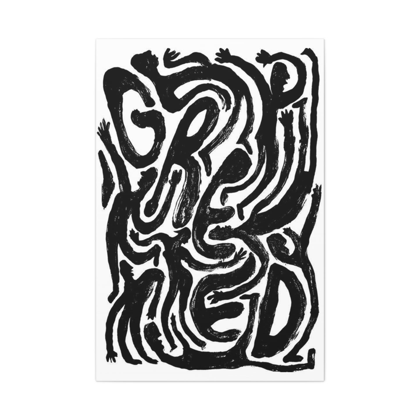 Black & White Greed Wall Art & Canvas Prints
