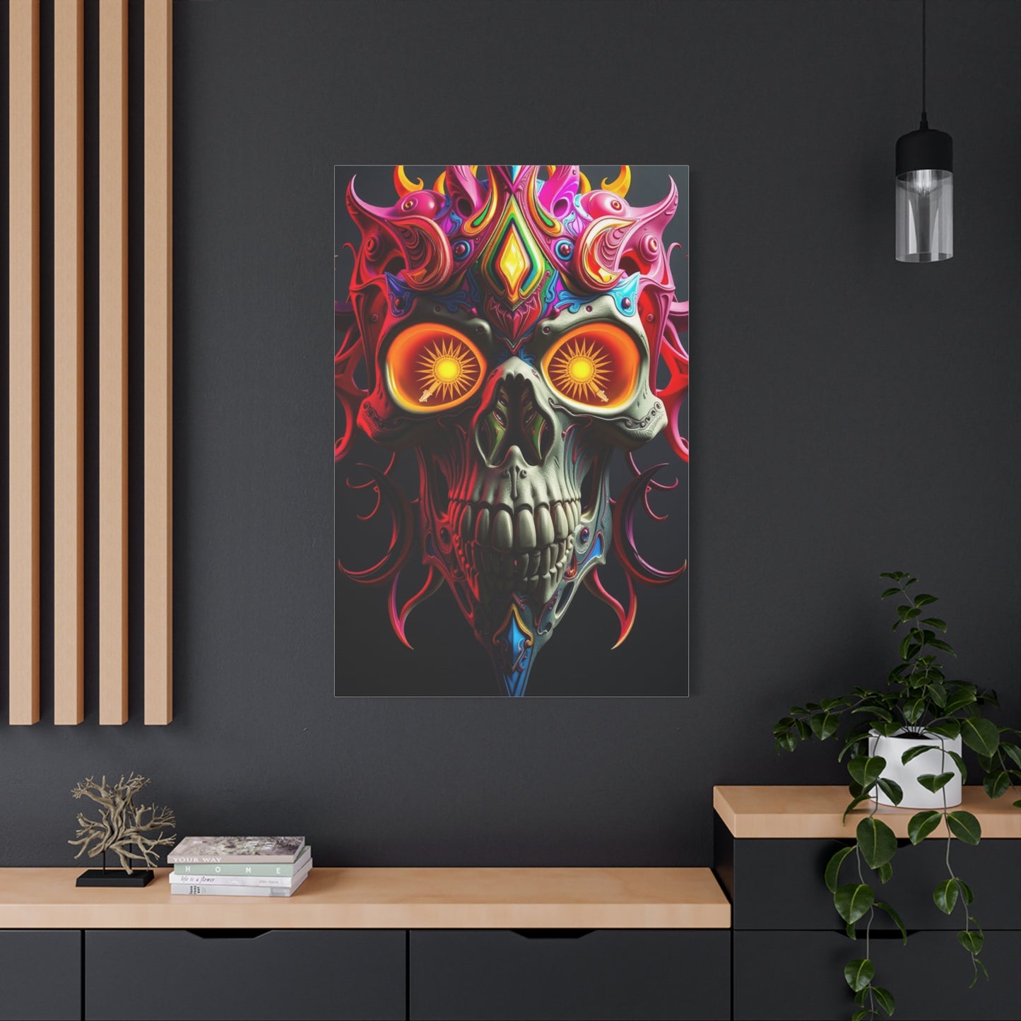 3D Trippy Skull Art By Ali Gulec Art Supreme Canvas Gallery Wall Art & Canvas Print