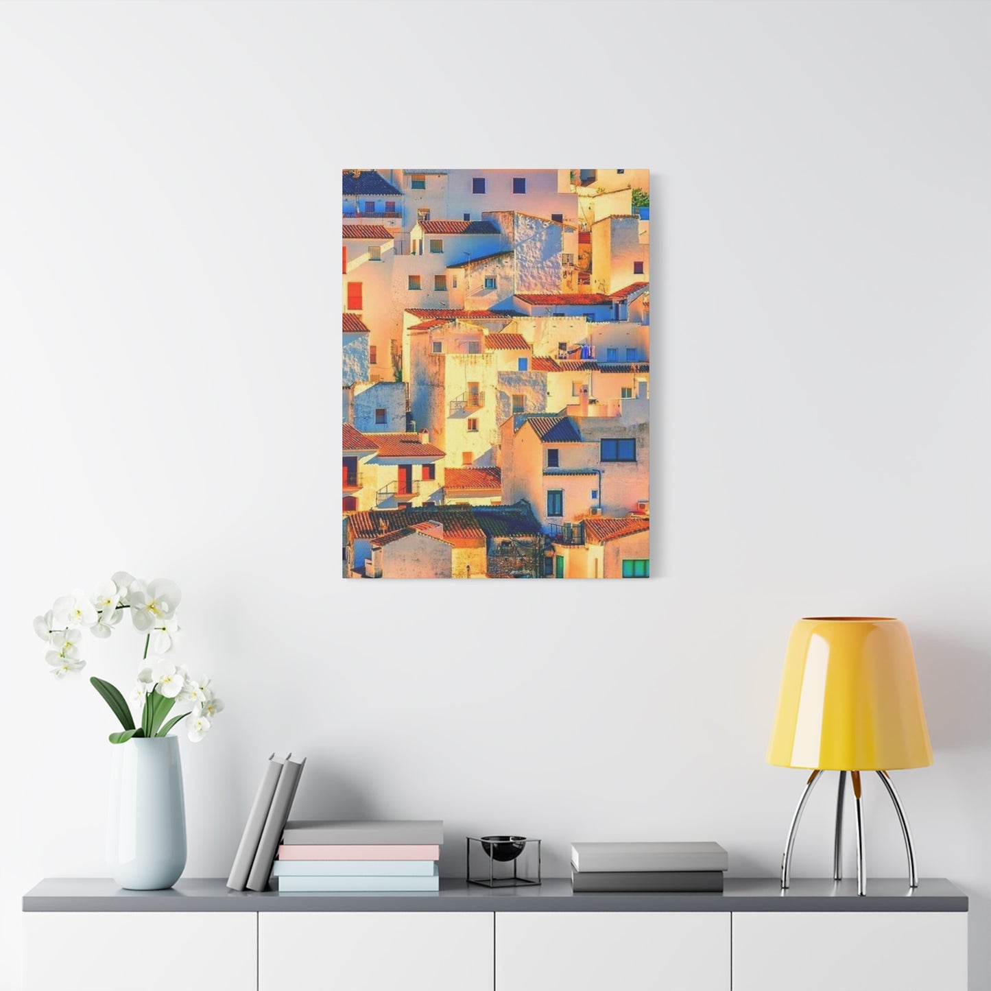 Sunlight On Houses Of Spain Wall Art & Canvas Prints