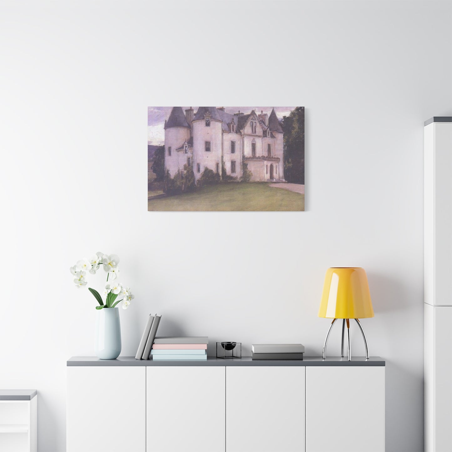 John William A Scottish Baronial House Wall Art & Canvas Prints