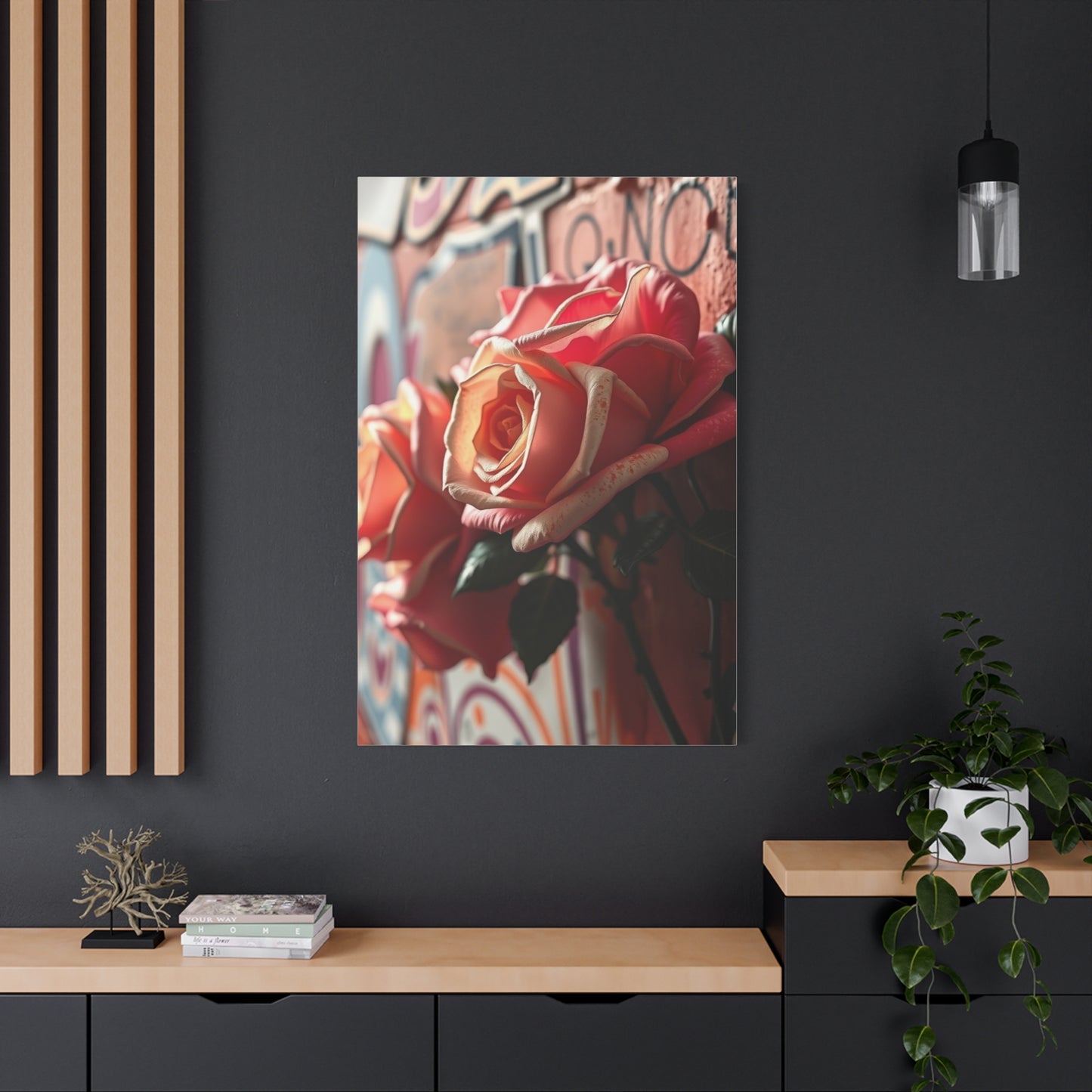 Graffiti Roses Art Premium Canvas 20 Wall Art & Canvas Print