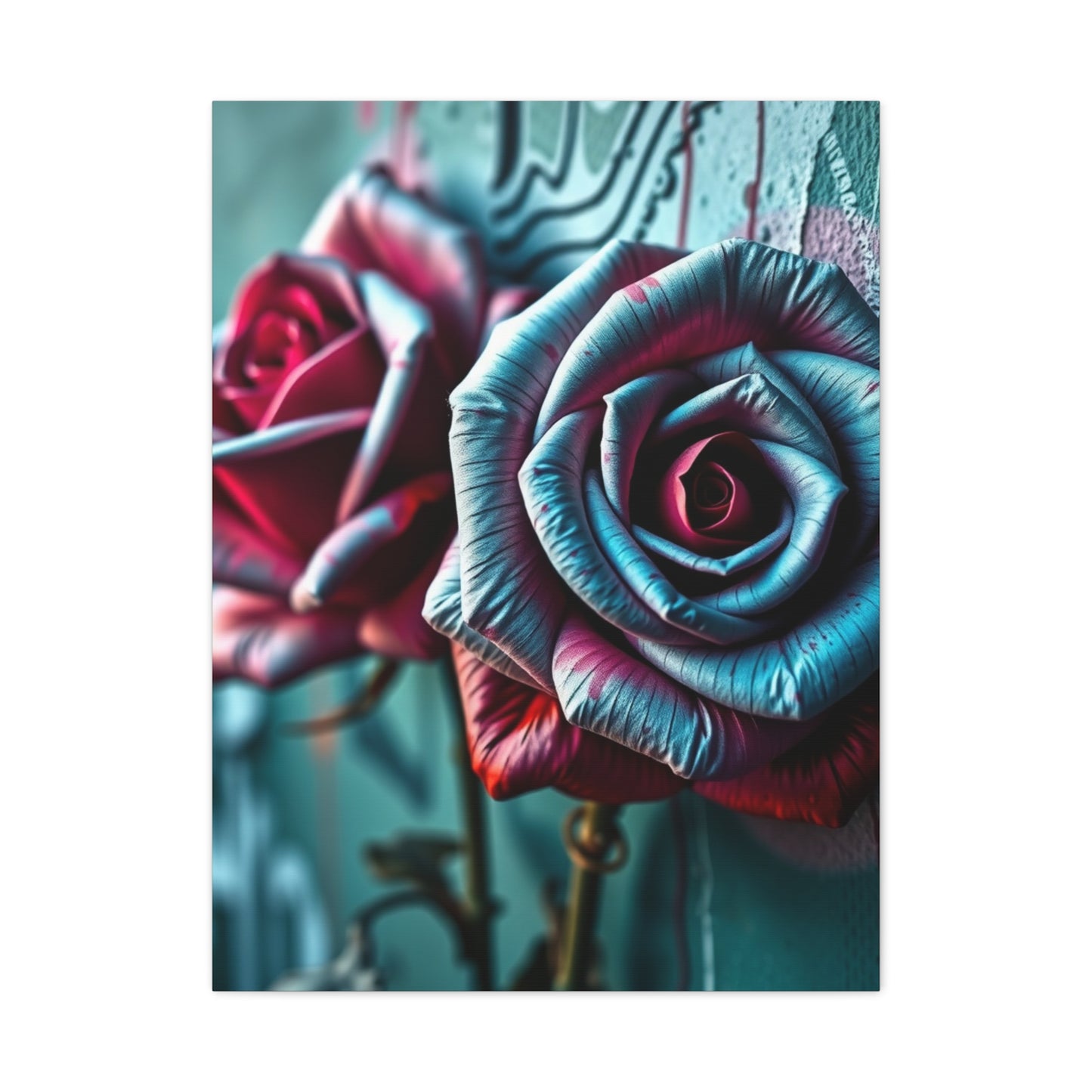 Gilded Bloom Street Art Wall Art & Canvas Print