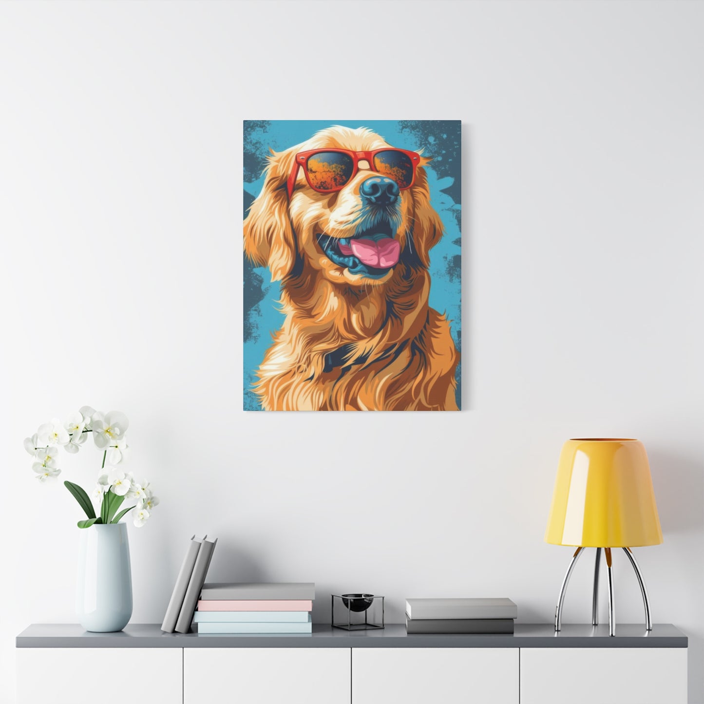 Golden Retriever Sunglasses Wall Art & Canvas Prints