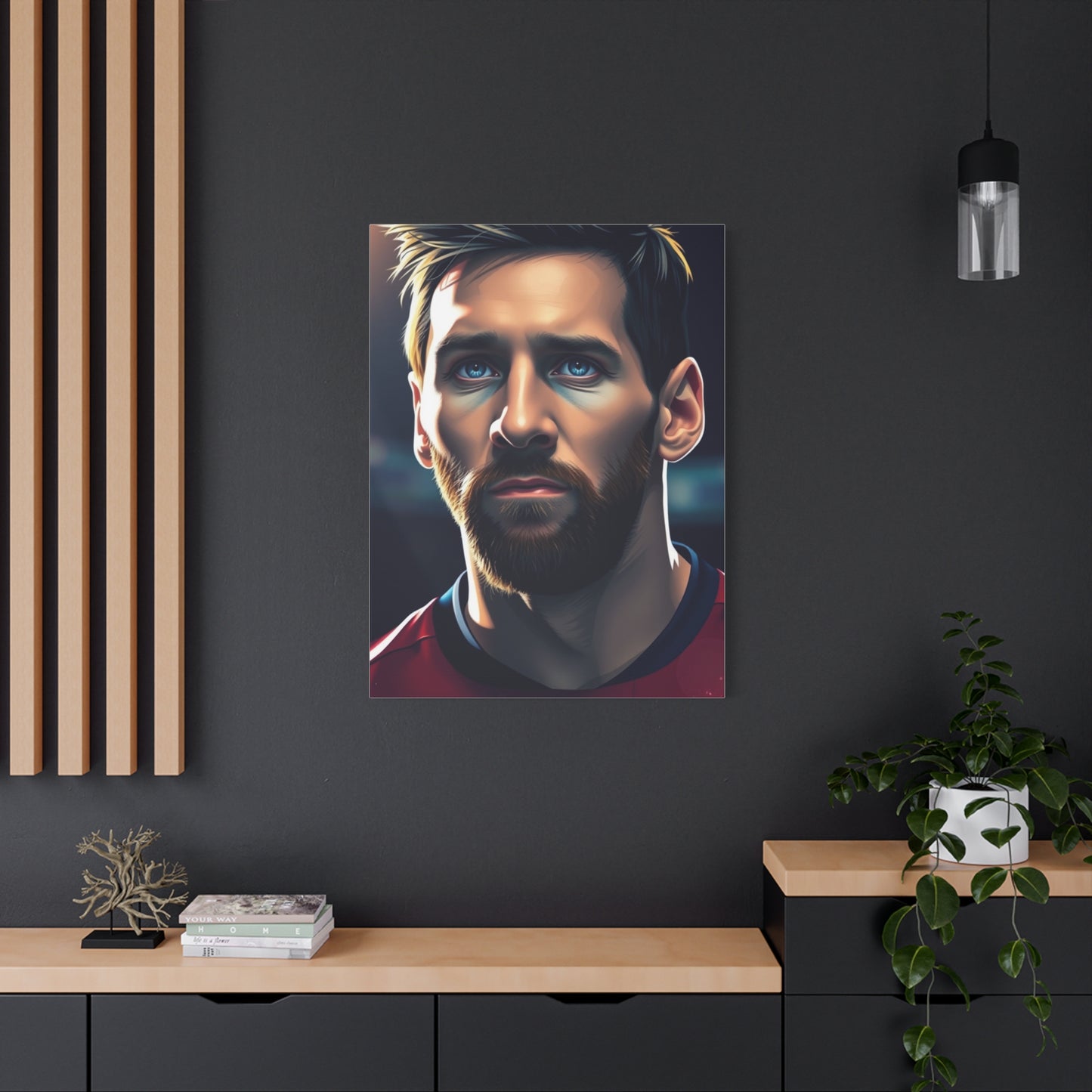 Lionel Messi Illustration Art Premium Canvas 16 Wall Art & Canvas Print
