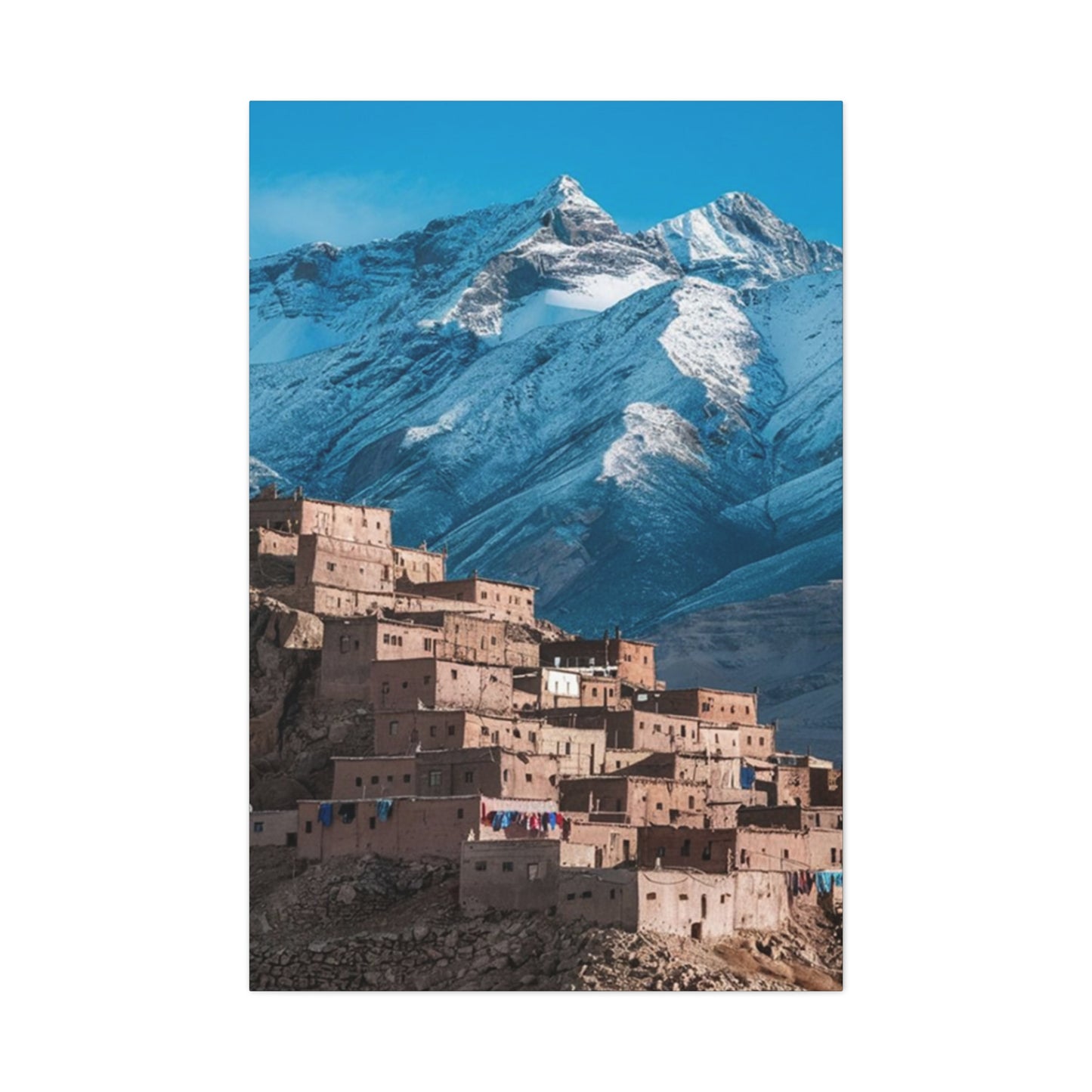 Snowy Mountain & Monastery Wall Art & Canvas Prints