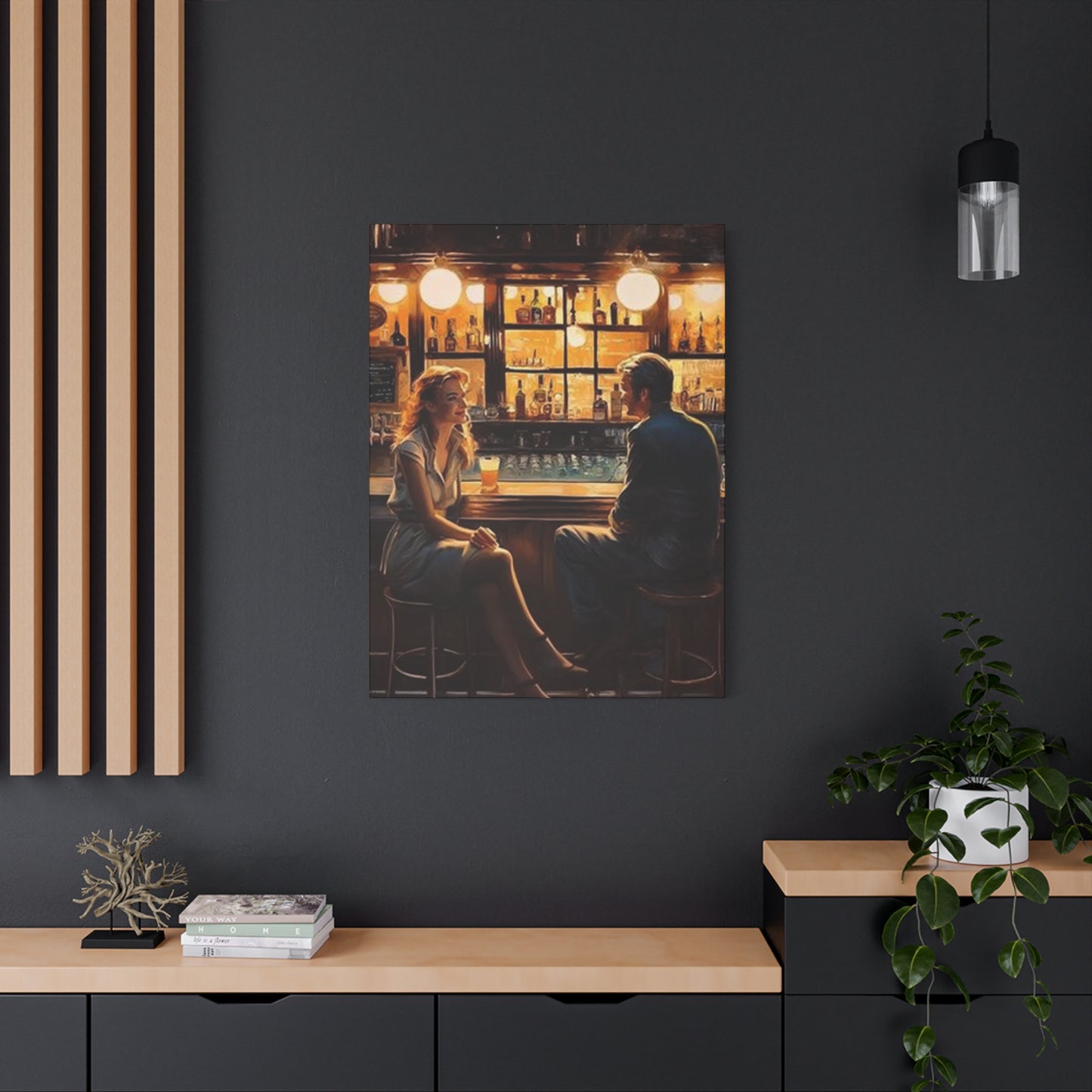 Couple At Bar Wall Art & Canvas Prints