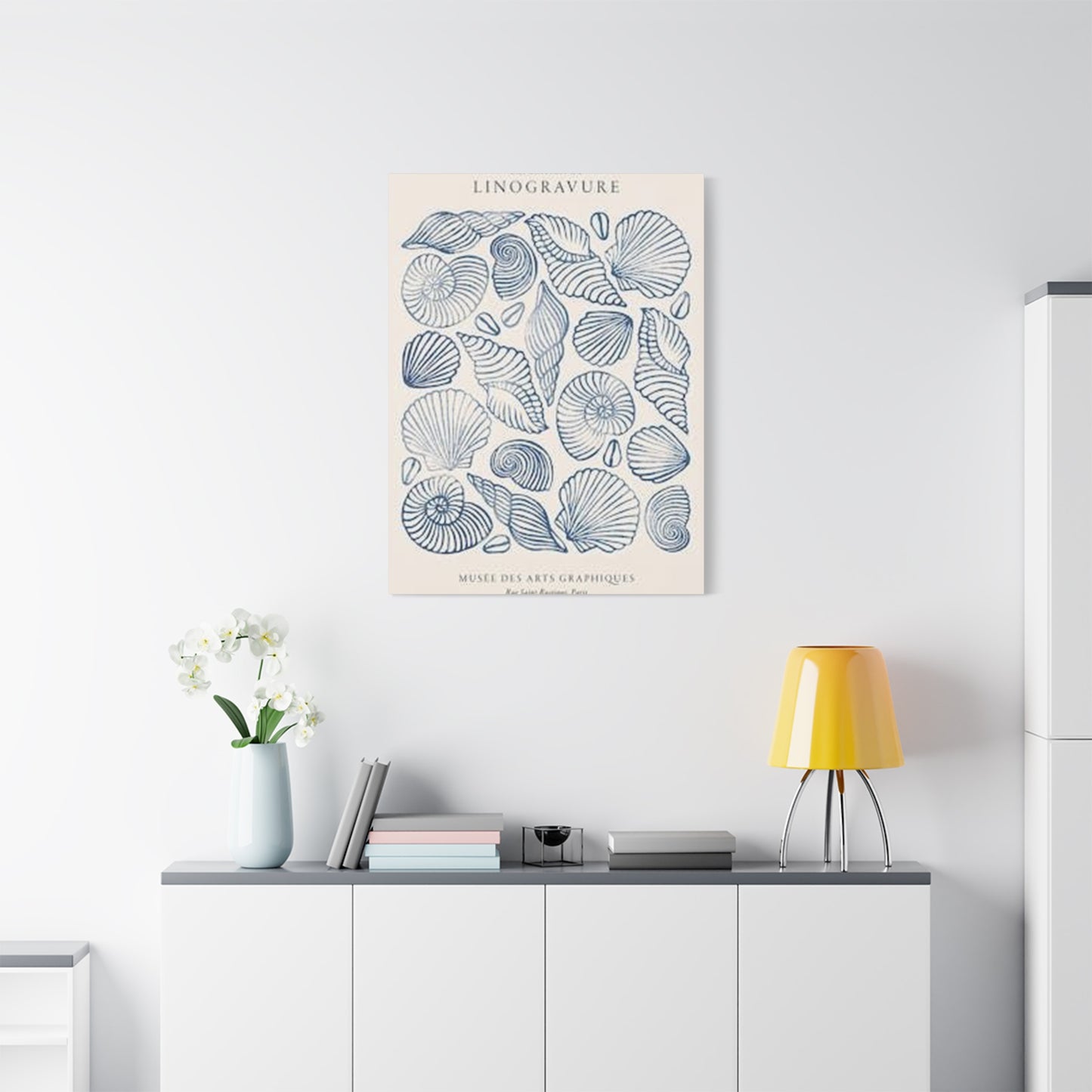 Purple Sea Shell Shape Poster Wall Art & Canvas Prints