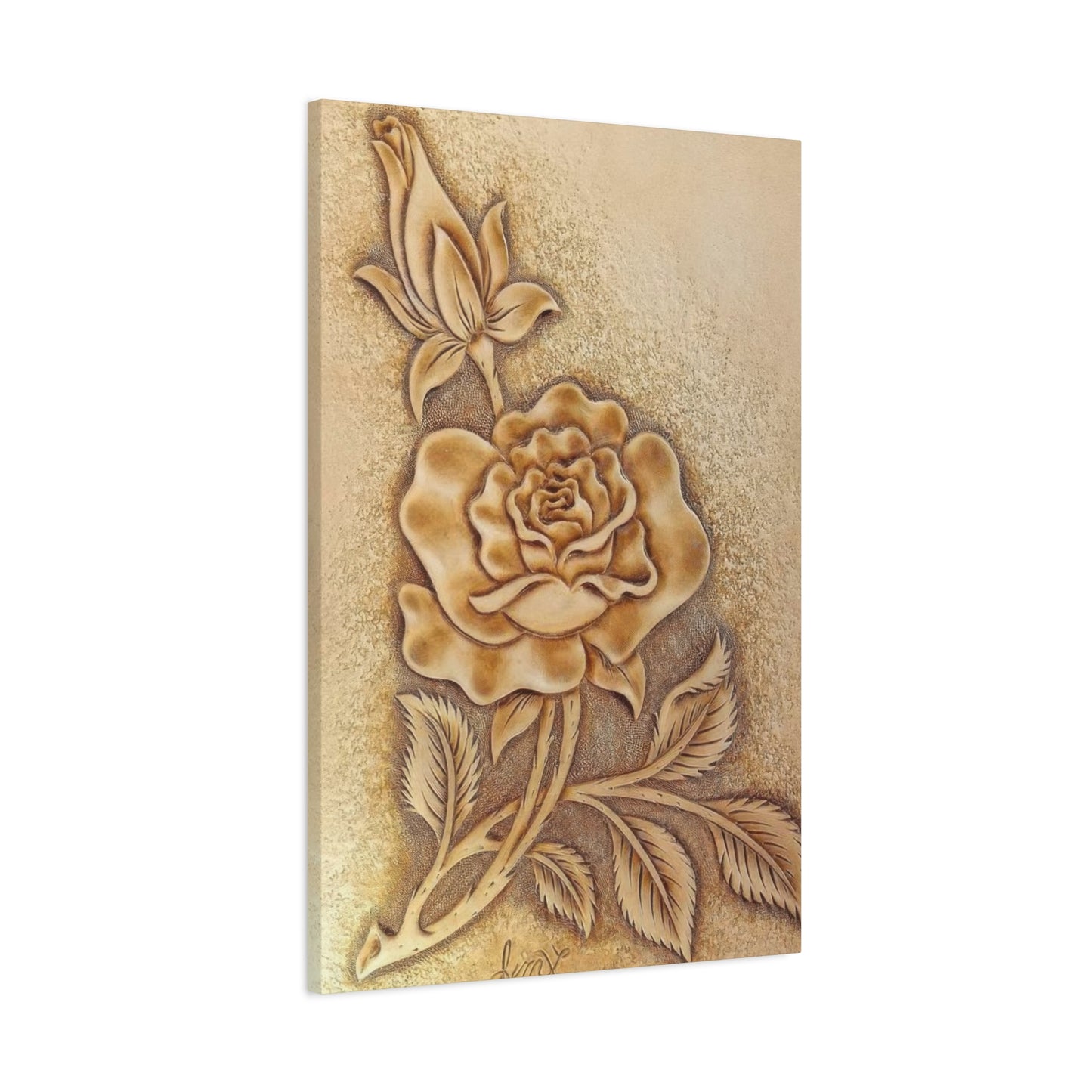 Rose Flower Leather Pattern Wall Art & Canvas Prints