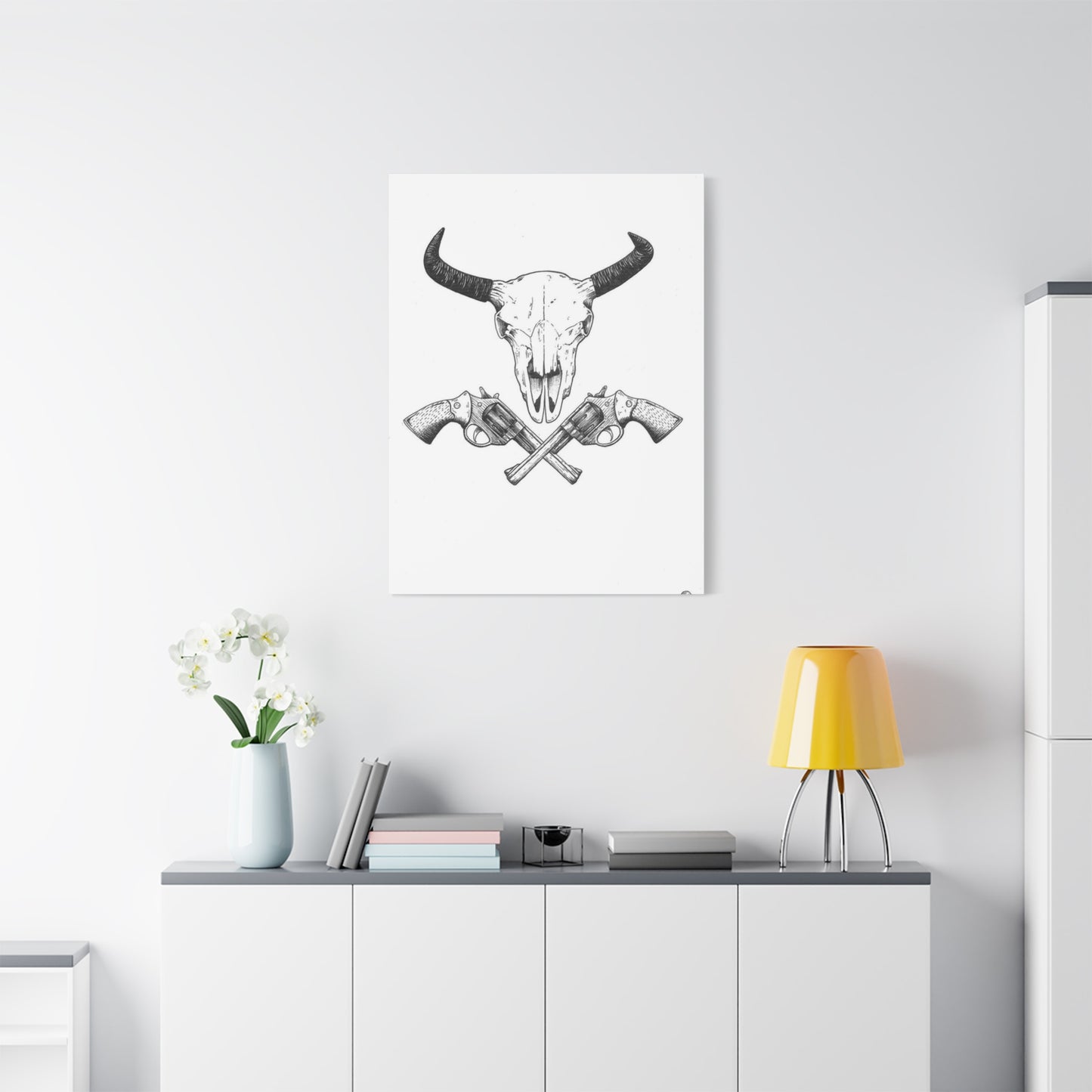 Gun Sketch Wall Art & Canvas Prints