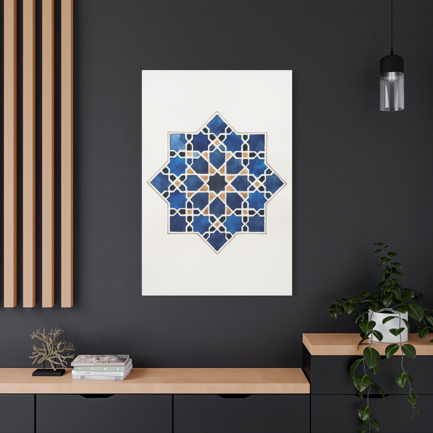 Blue Pattern Moroccan Wall Art & Canvas Prints