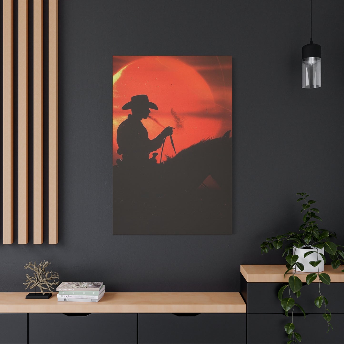 Cowboy In Dawn Wall Art & Canvas Prints
