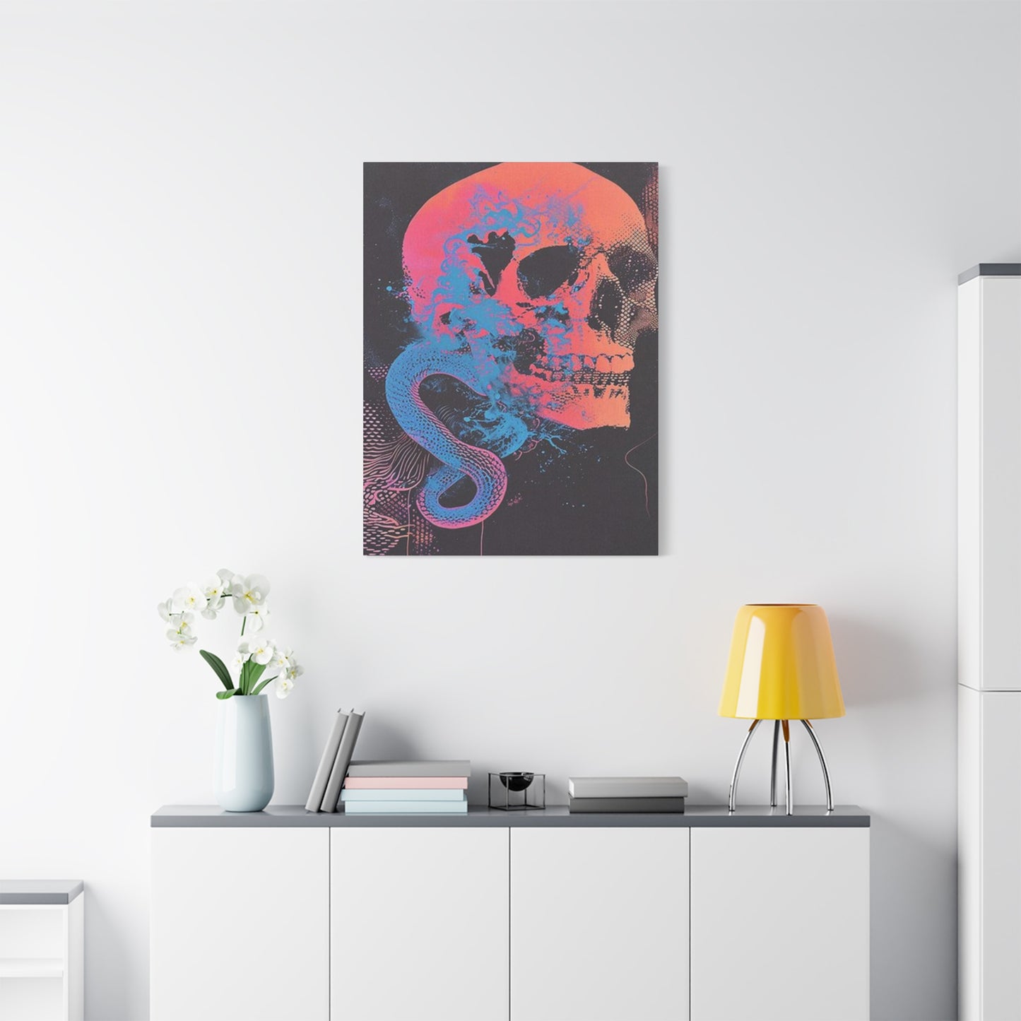 Skull And Snake Poster Wall Art & Canvas Prints