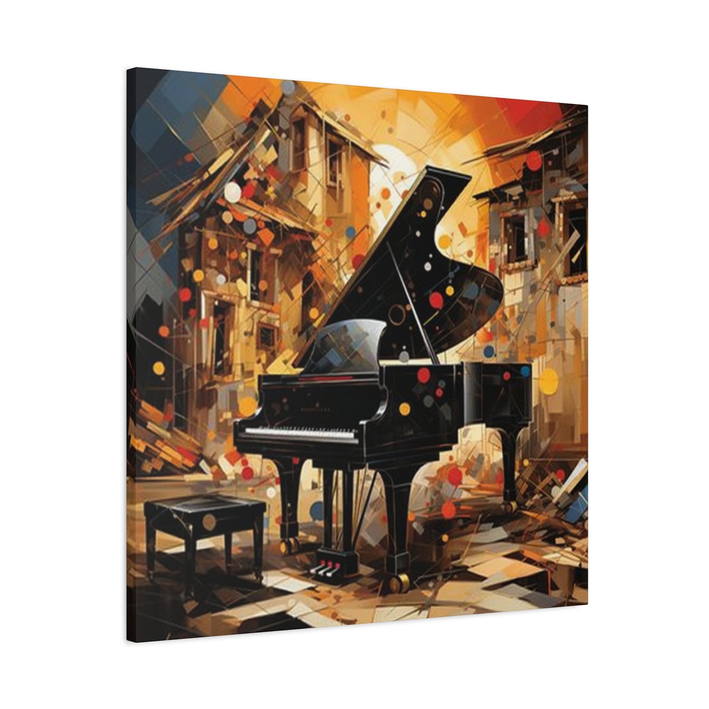 Black Piano Painting Wall Art & Canvas Prints