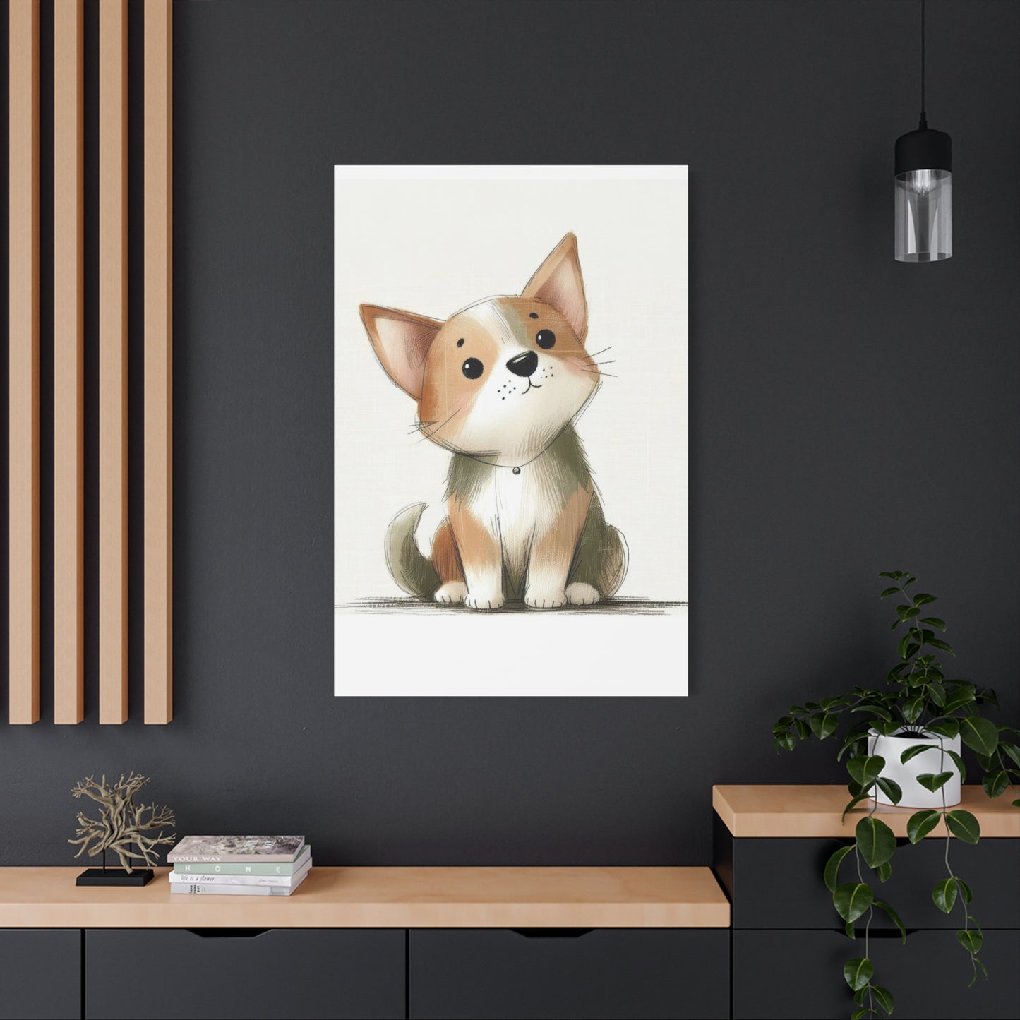 Innocent Puppy Clipart Dog Wall Art & Canvas Prints