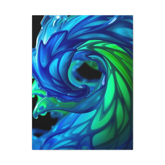 Masterpiece Blue & Green Art Vision Wall Art & Canvas Print