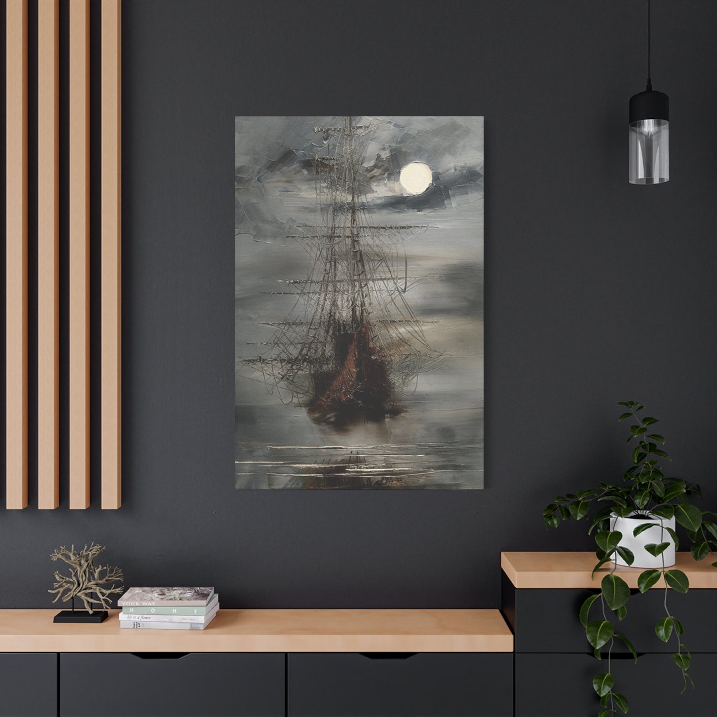 Vintage Ship Sailing Painting Wall Art & Canvas Prints