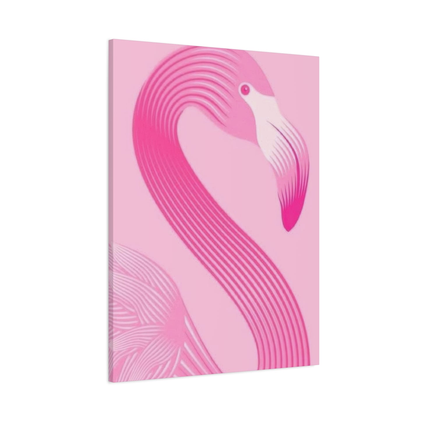 Flamingo Pink Monochrome Wall Art & Canvas Prints