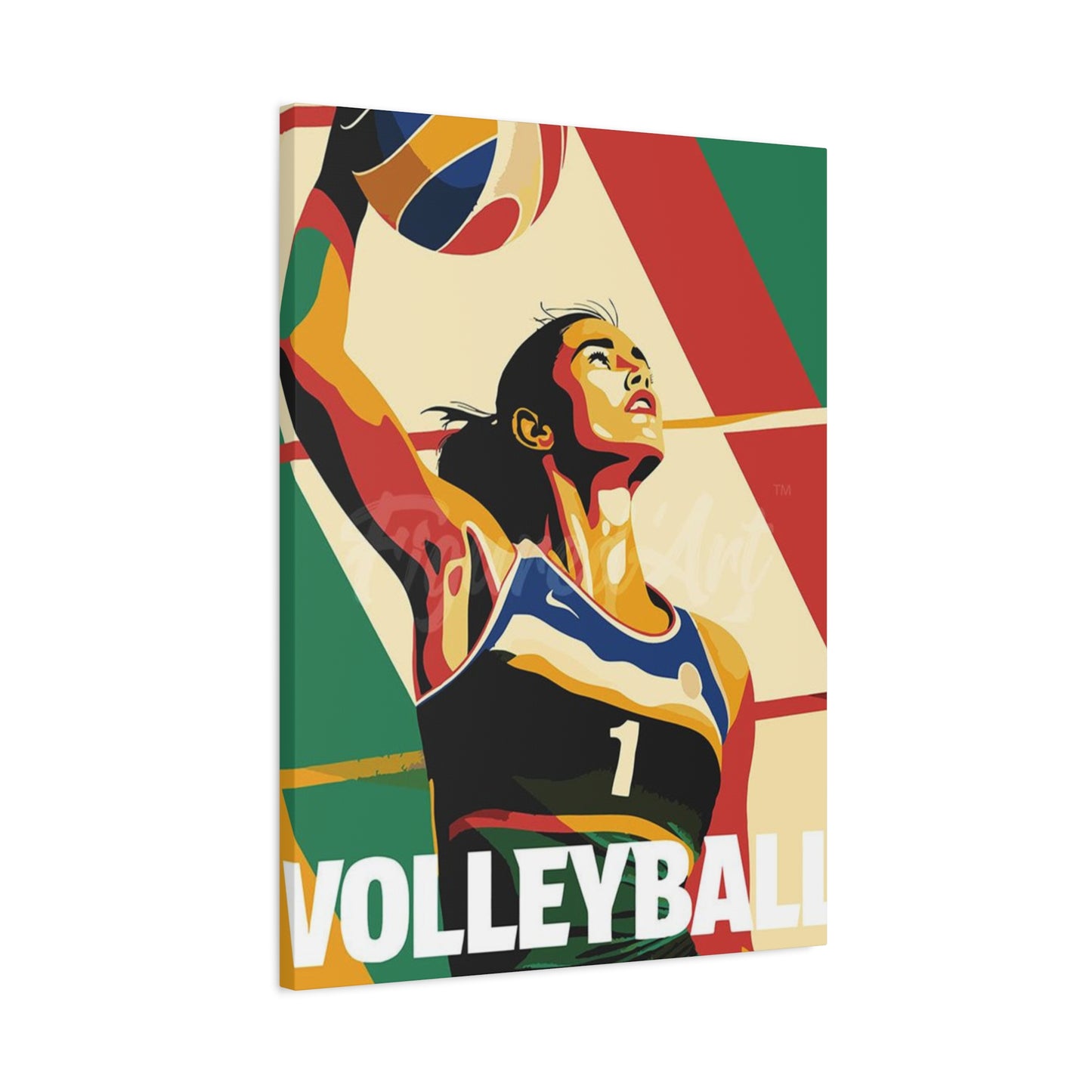Abstract Volleyball Player Wall Art & Canvas Prints