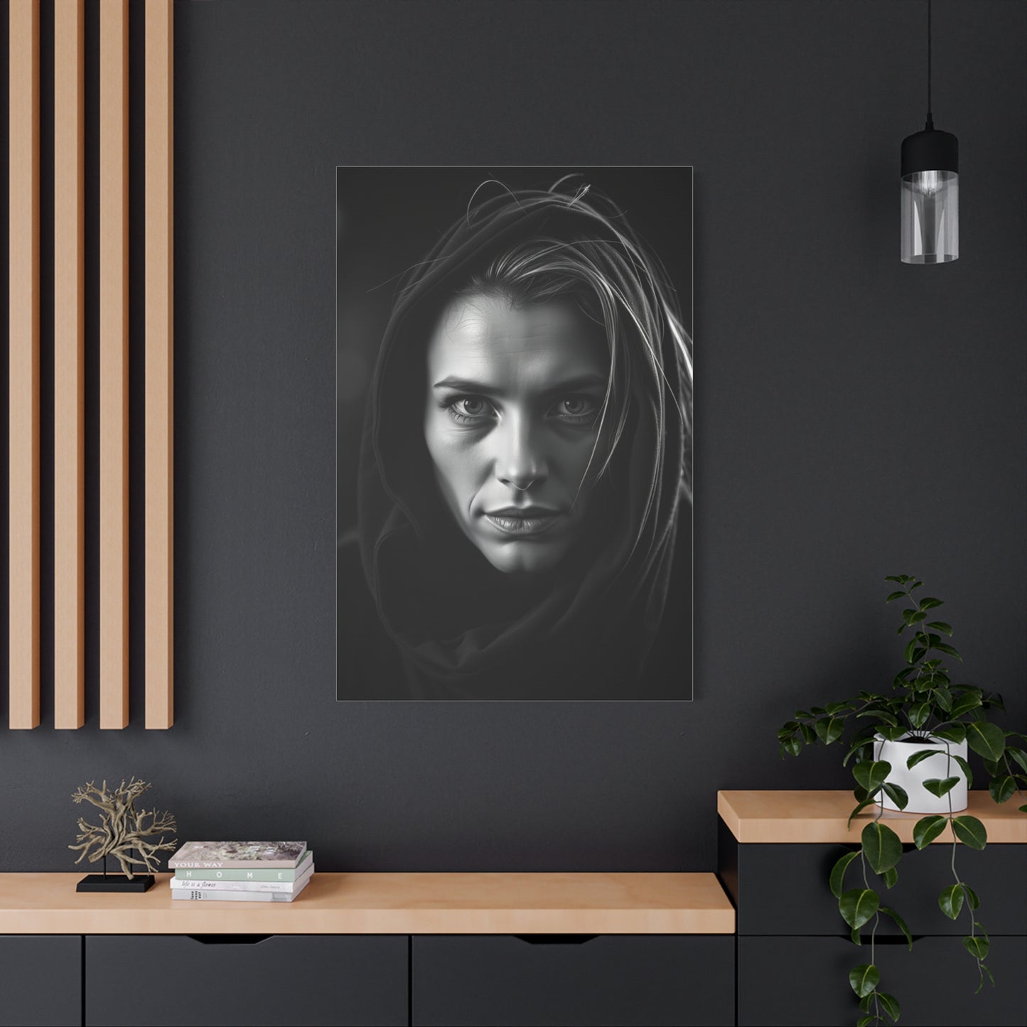 Bespoke Ebony Ivory Tableau Wall Art & Canvas Print