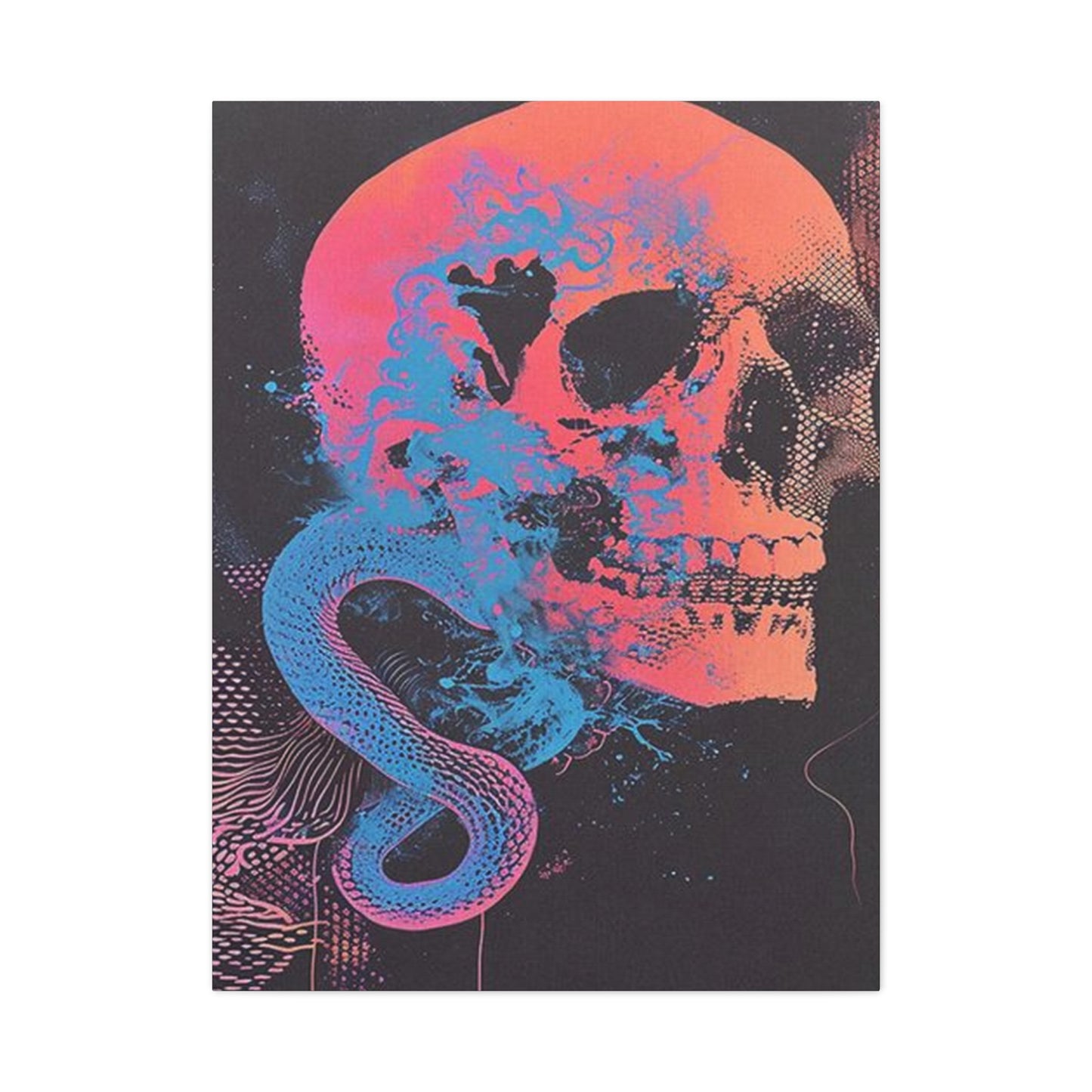 Skull And Snake Poster Wall Art & Canvas Prints