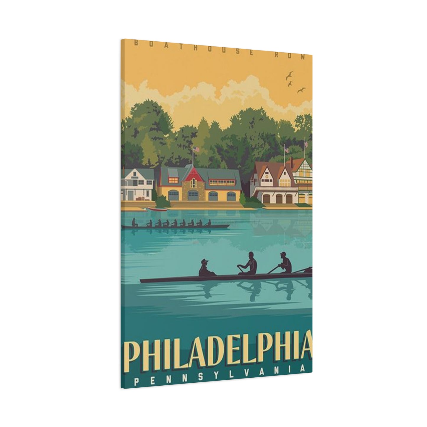 River Kayaking In Philadelphia Wall Art & Canvas Prints