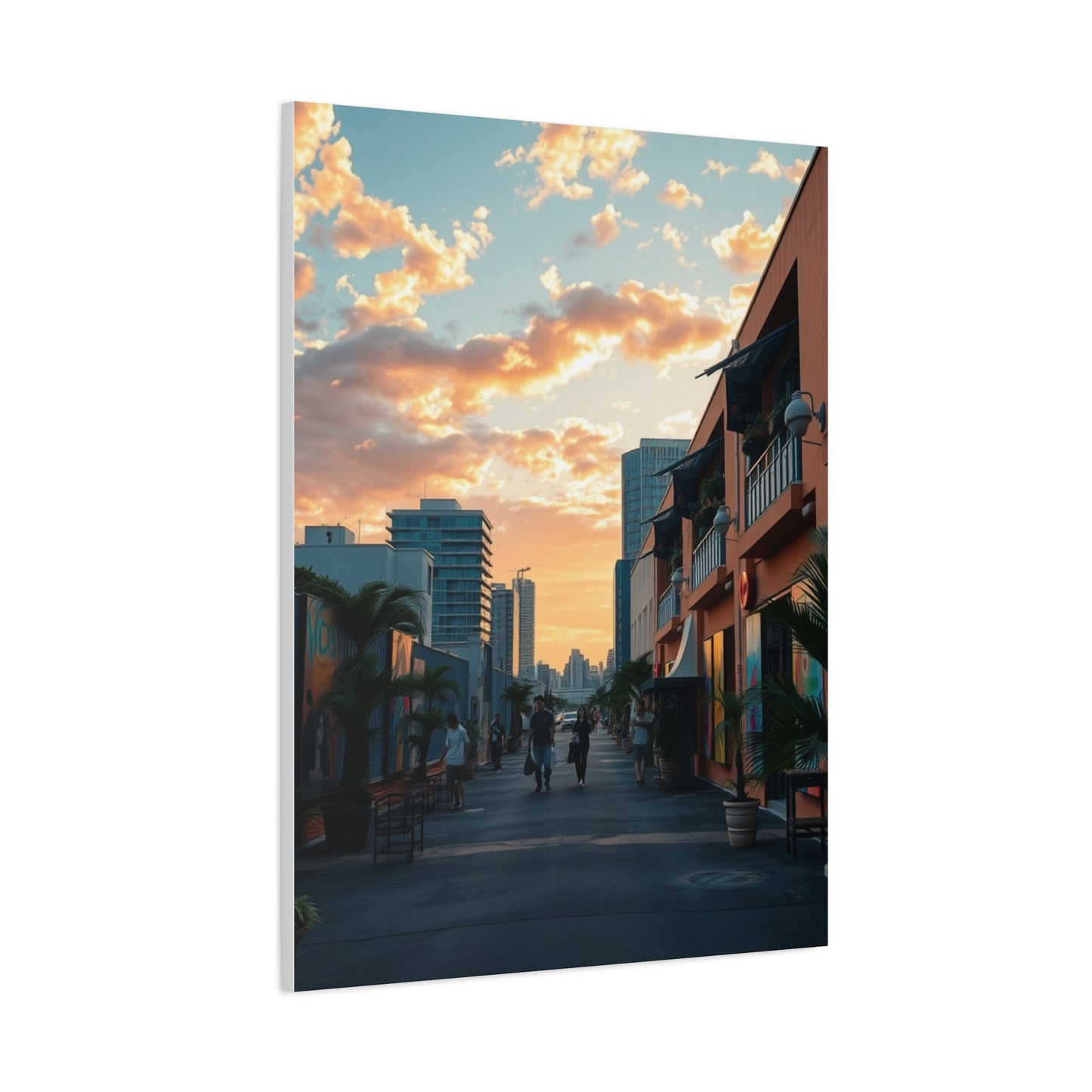 Glamour Miami Sunset Canvas