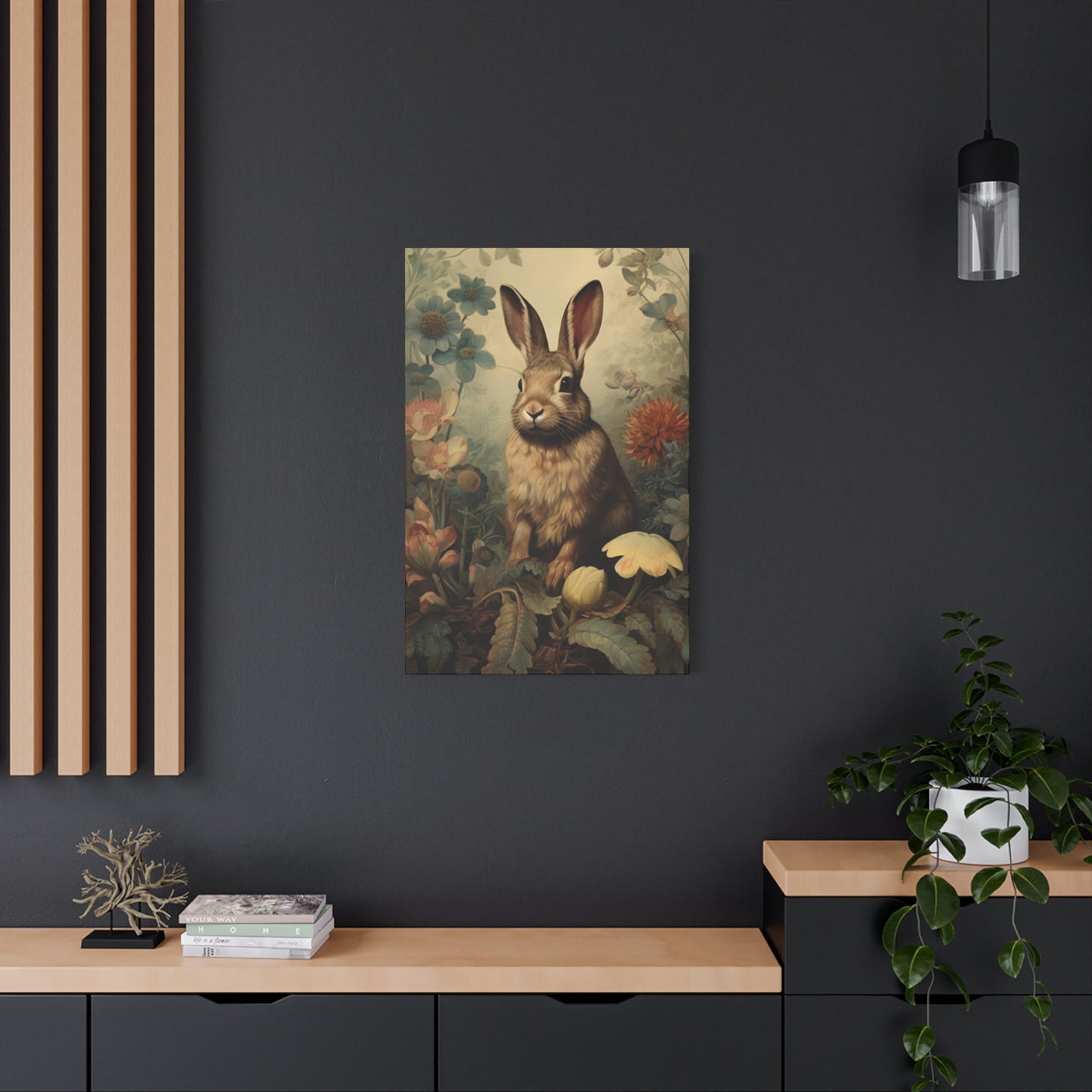Flora, Fauna & Small White Rabbit Wall Art & Canvas Prints
