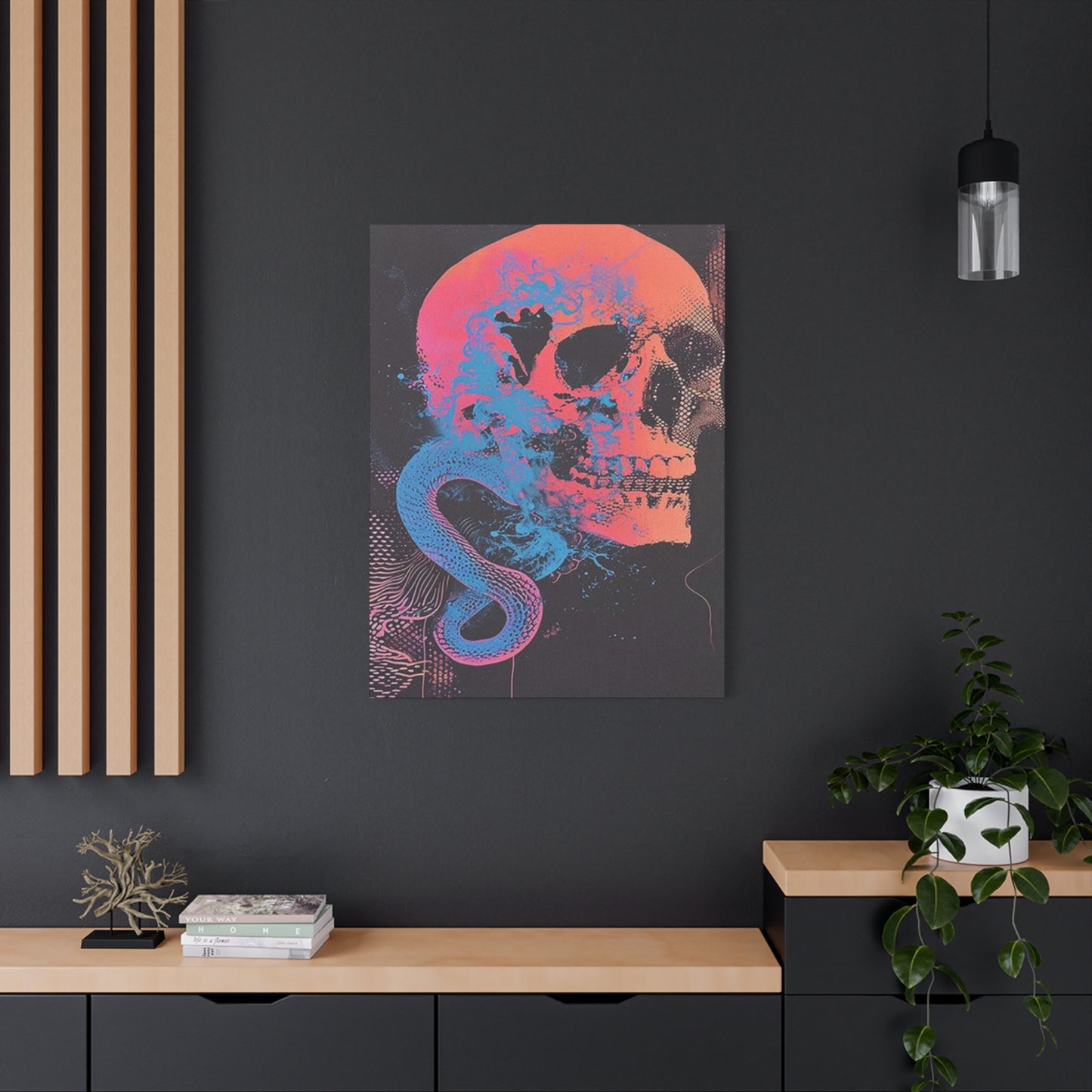 Skull And Snake Poster Wall Art & Canvas Prints