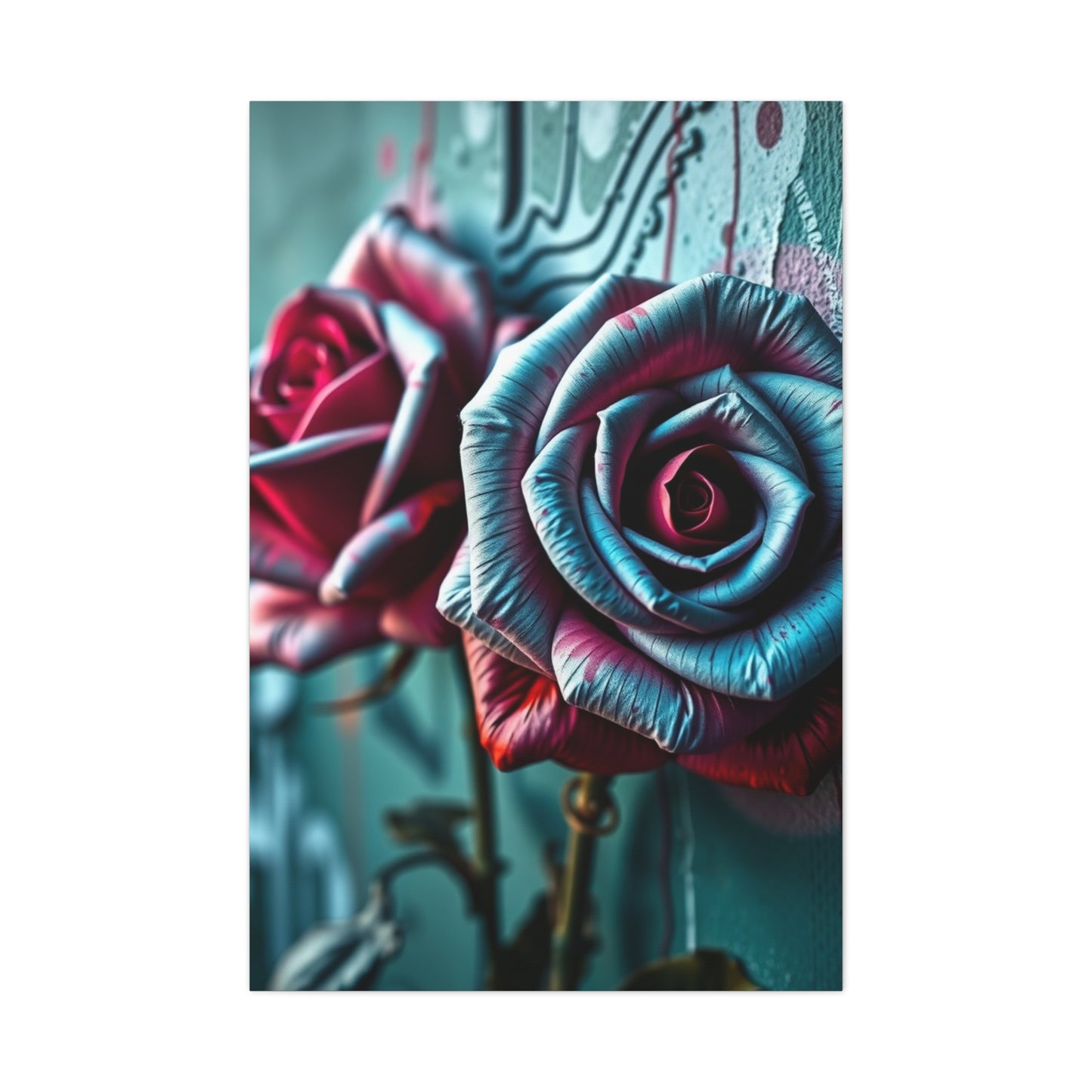 Gilded Bloom Street Art Wall Art & Canvas Print