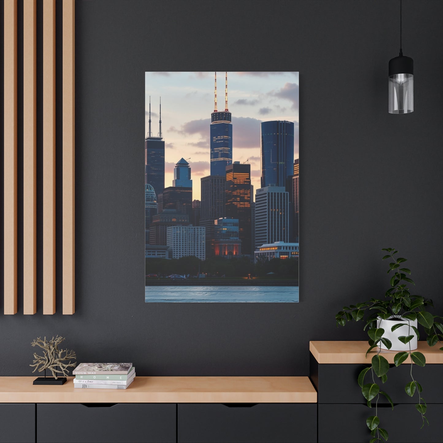 Chicago Skylines Art Canvas Art 5 Wall Art & Canvas Print