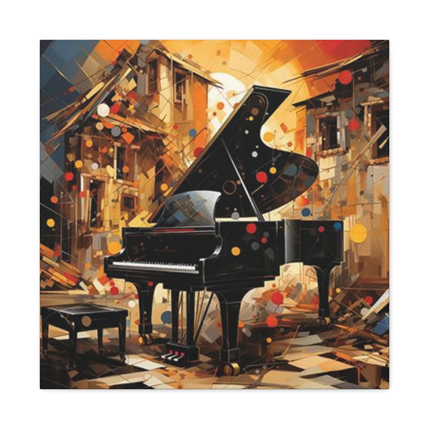 Black Piano Painting Wall Art & Canvas Prints