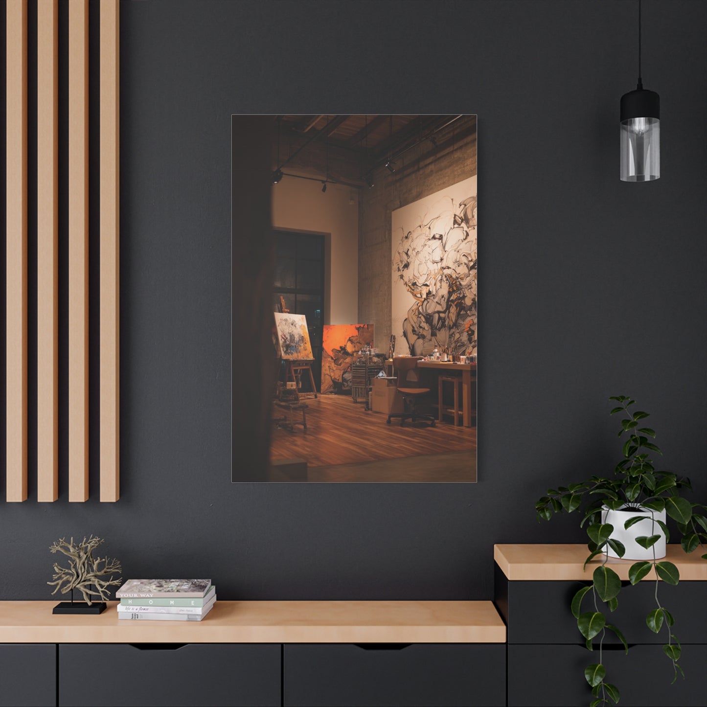 Bold Contemporary Creative Studio Workspace Wall Art & Canvas Print